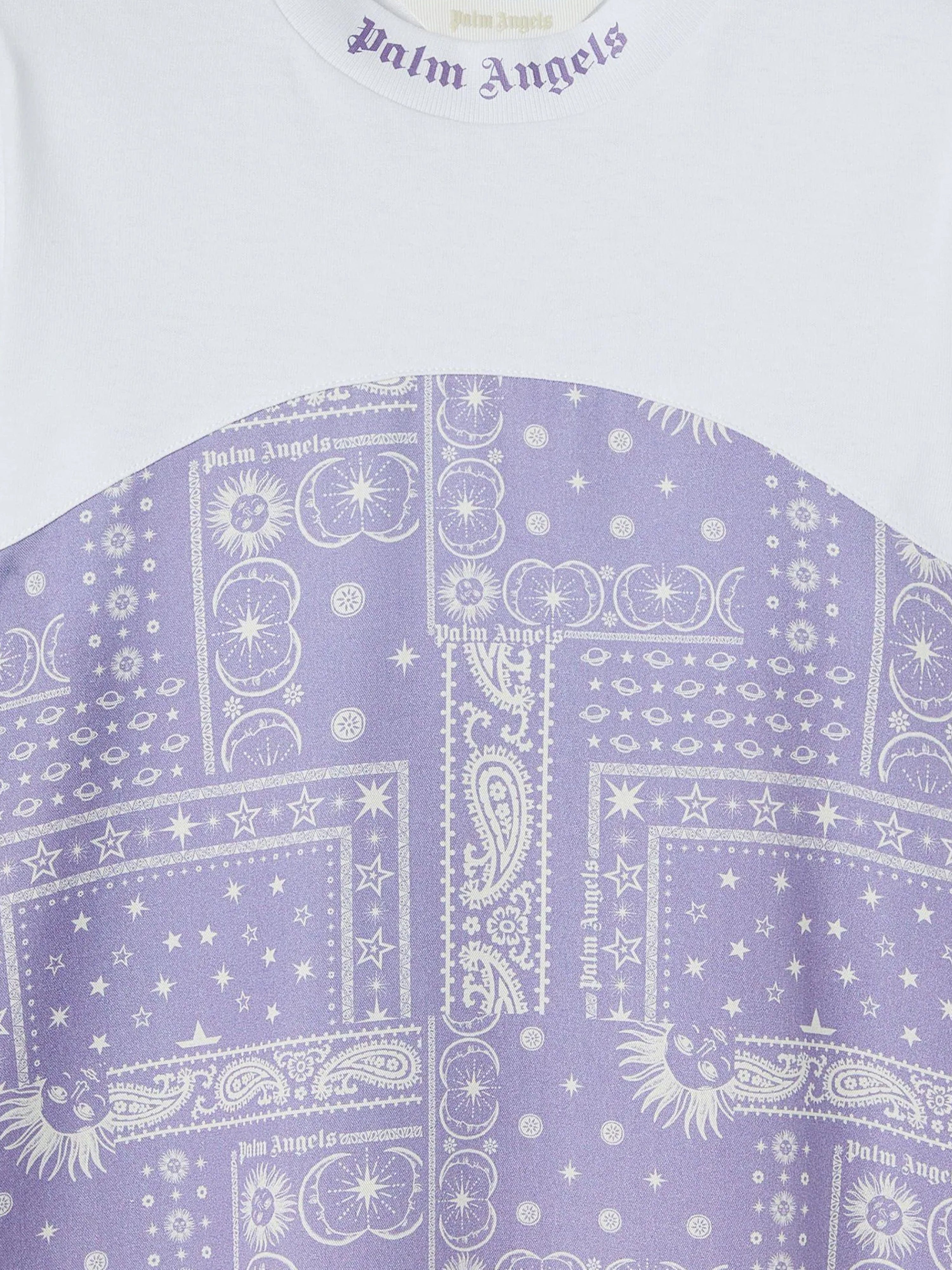 Palm Angels Girls Astro Paisley Dress in Purple