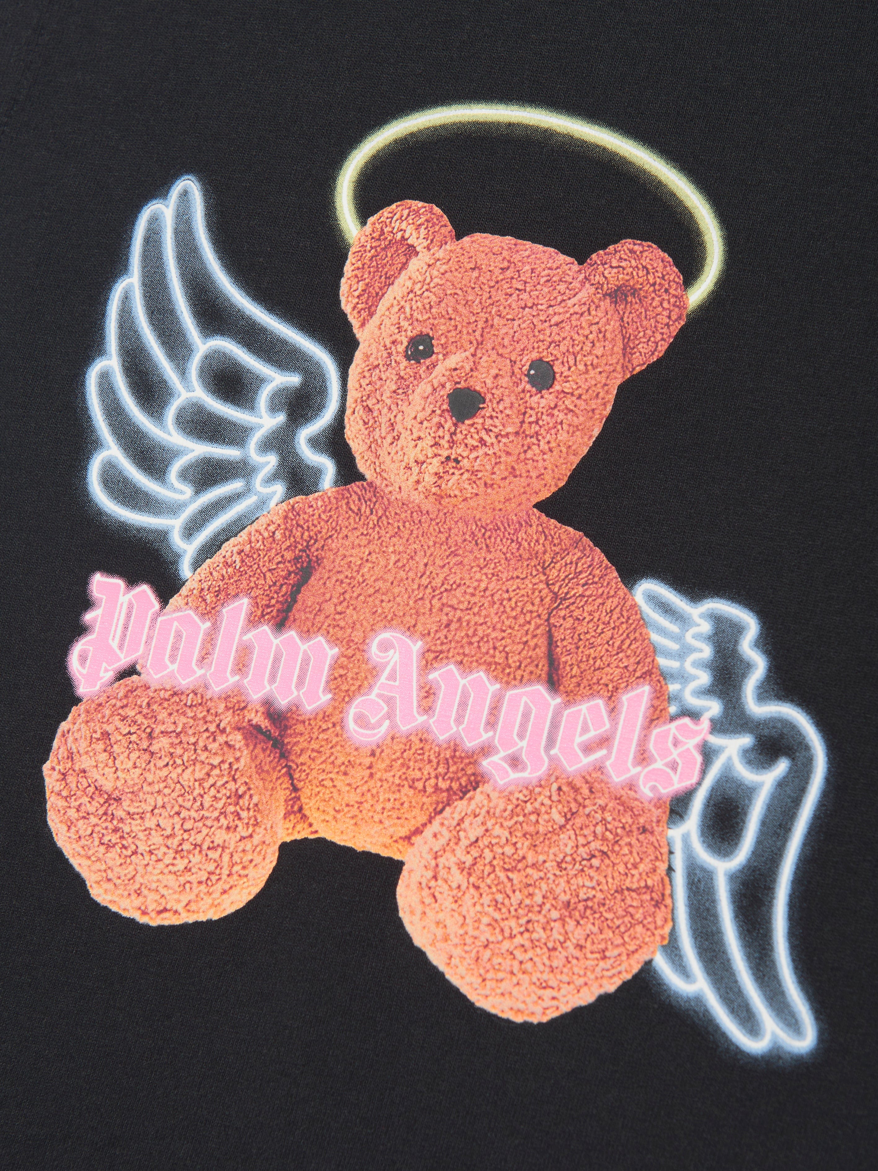 Palm Angels Girls Bear Angel T-Shirt Dress in Black