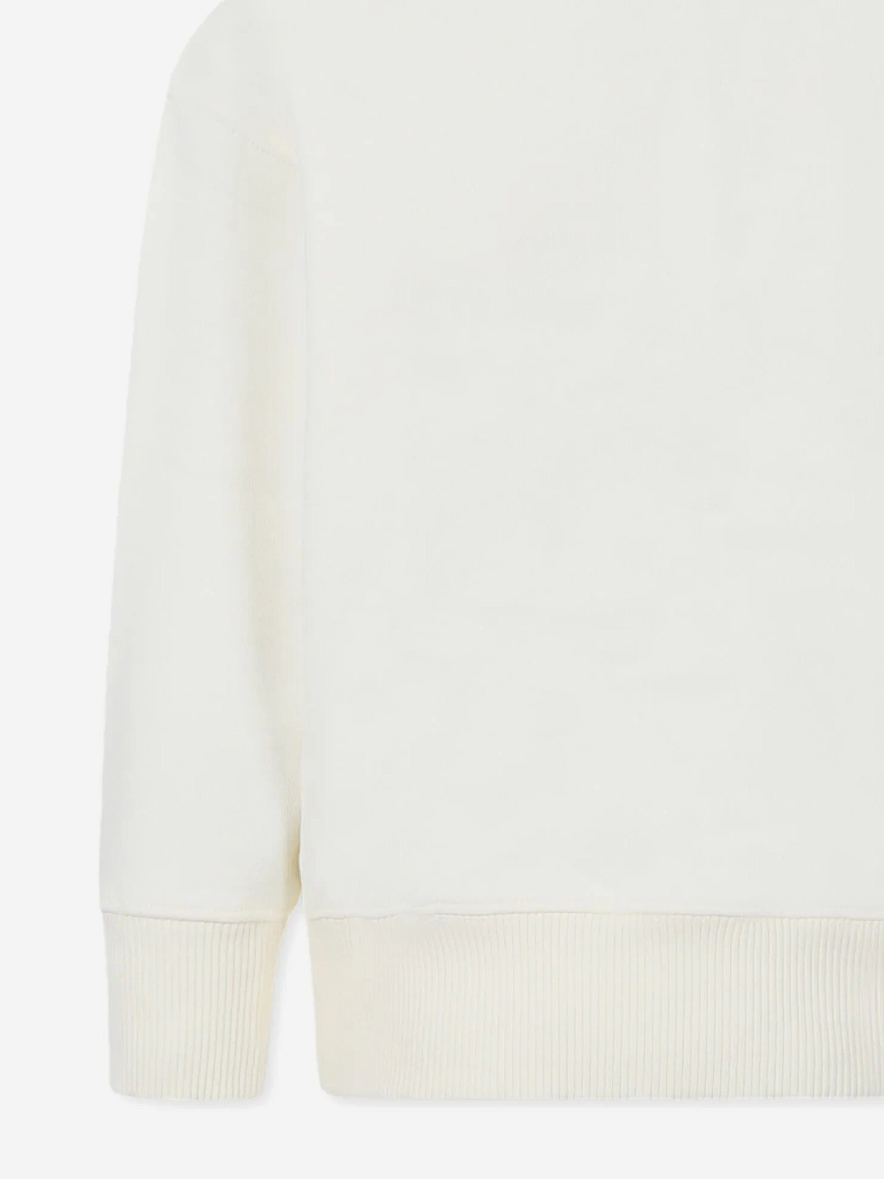 Palm Angels Girls Classic Curved Logo Sweatshirt in Ivory