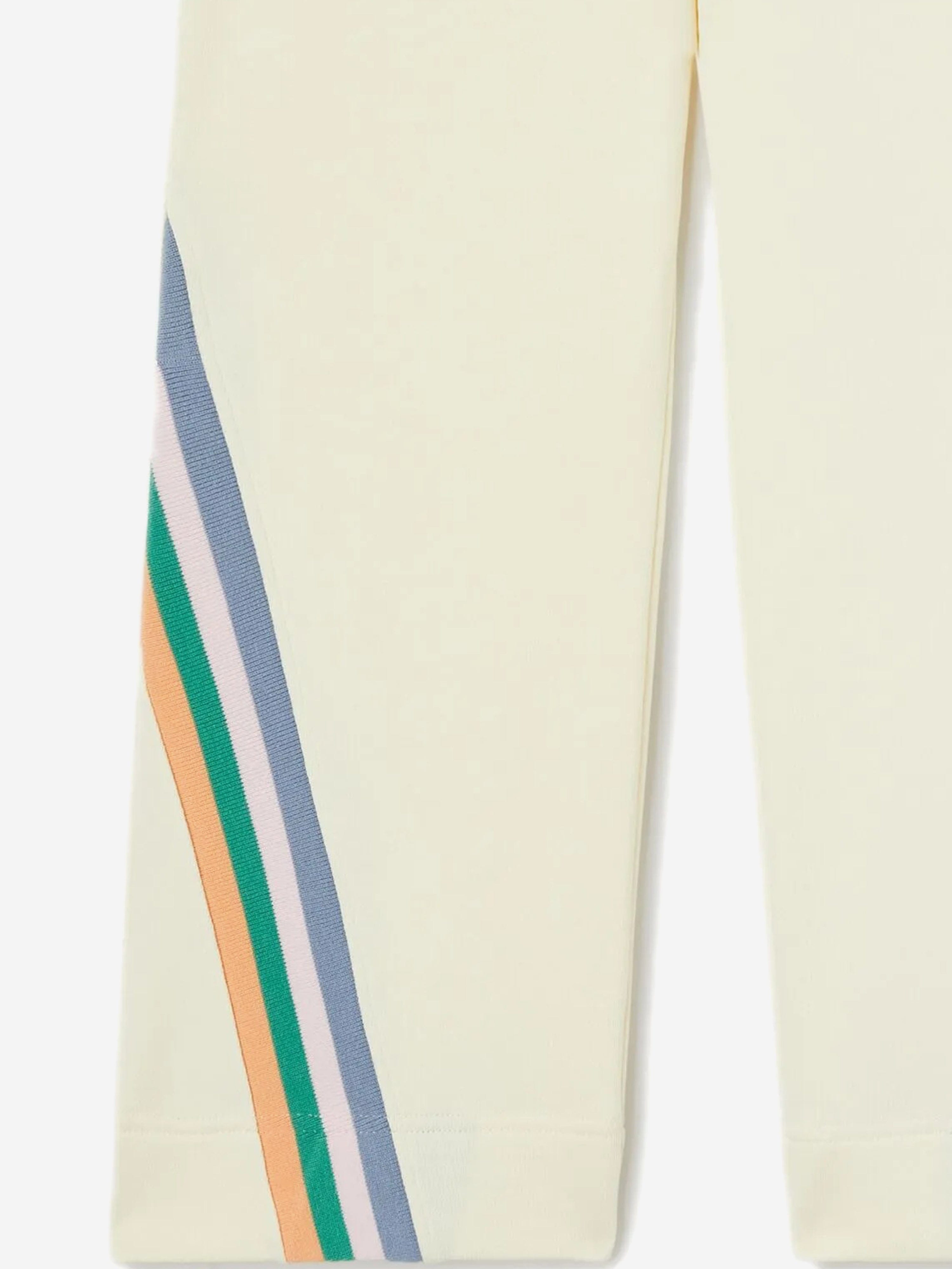 Palm Angels Girls Colourful Track Wide Pants in Ivory