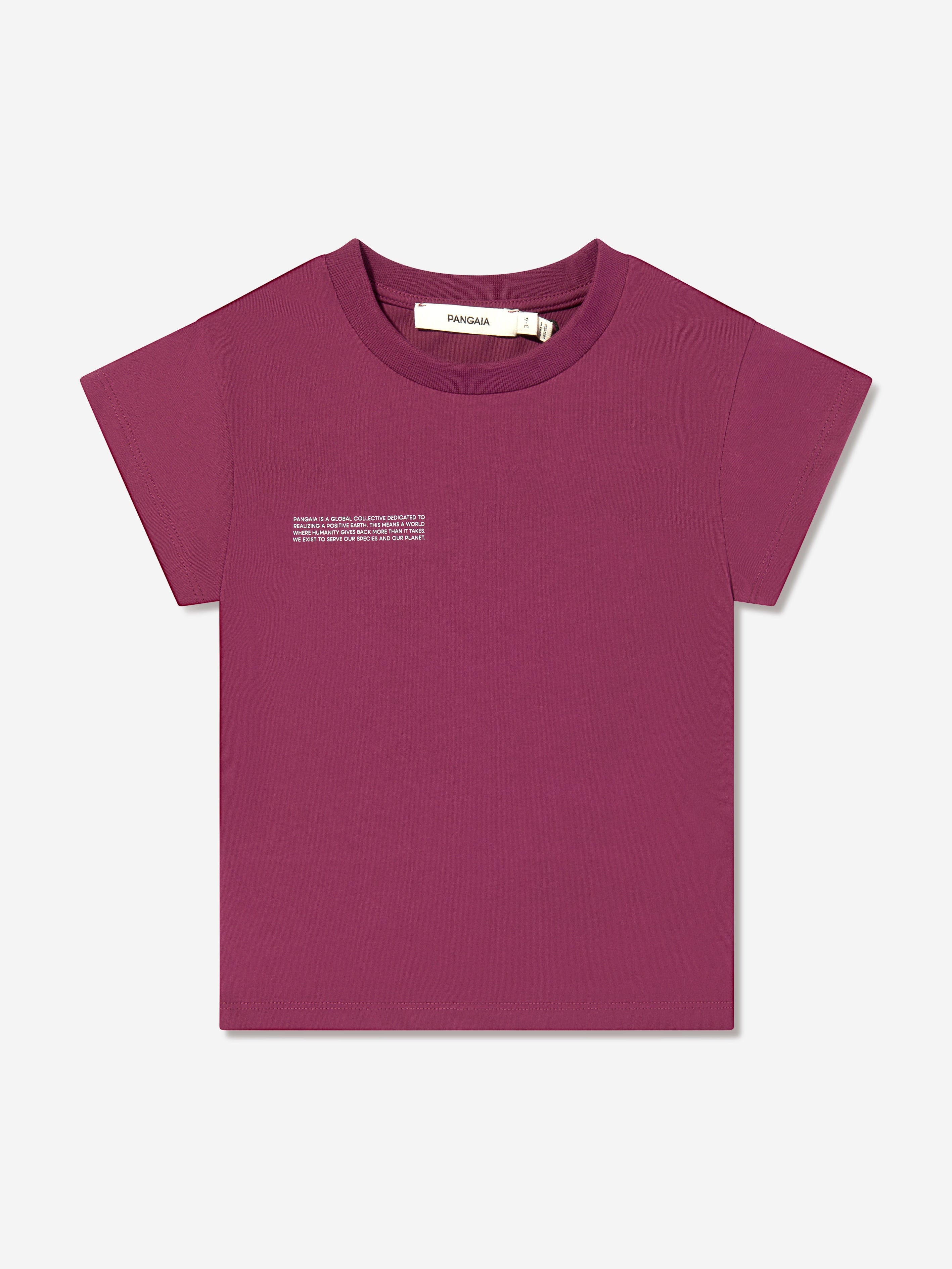PANGAIA Kids 365 Midweight T-Shirt in Red