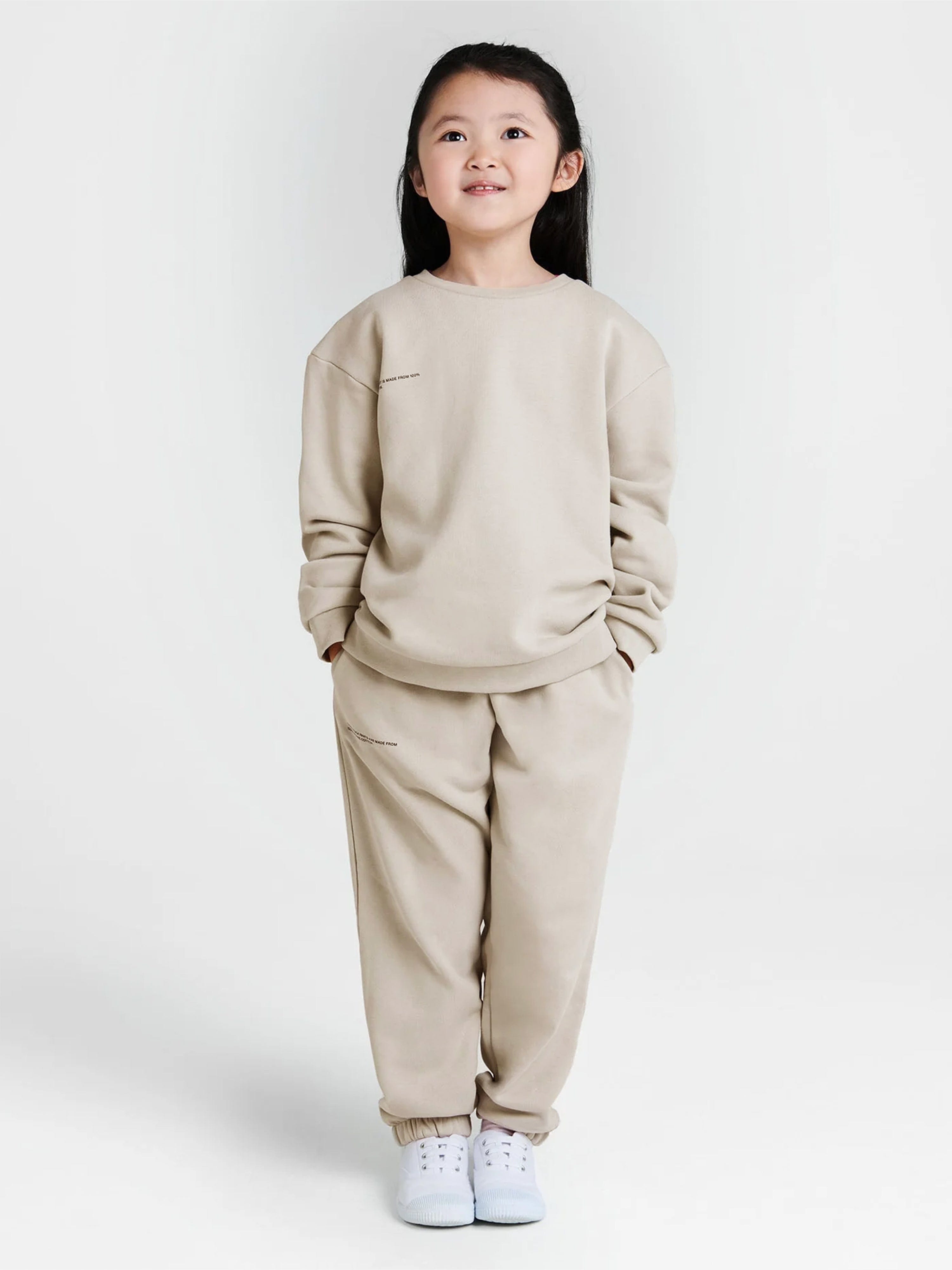 PANGAIA Kids 365 Midweight Track Pants in Beige