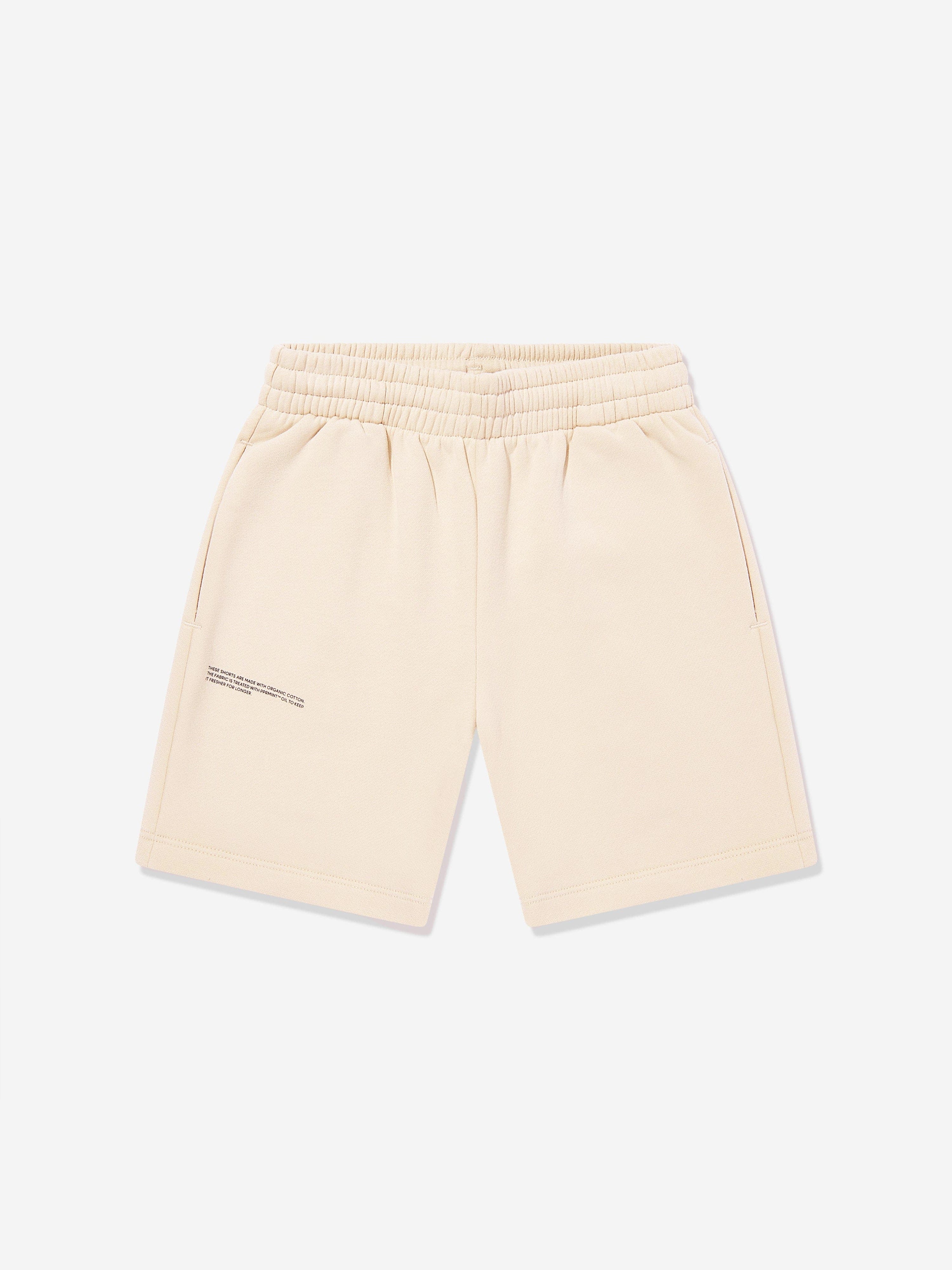 PANGAIA Kids 365 Midweight Long Shorts in Beige