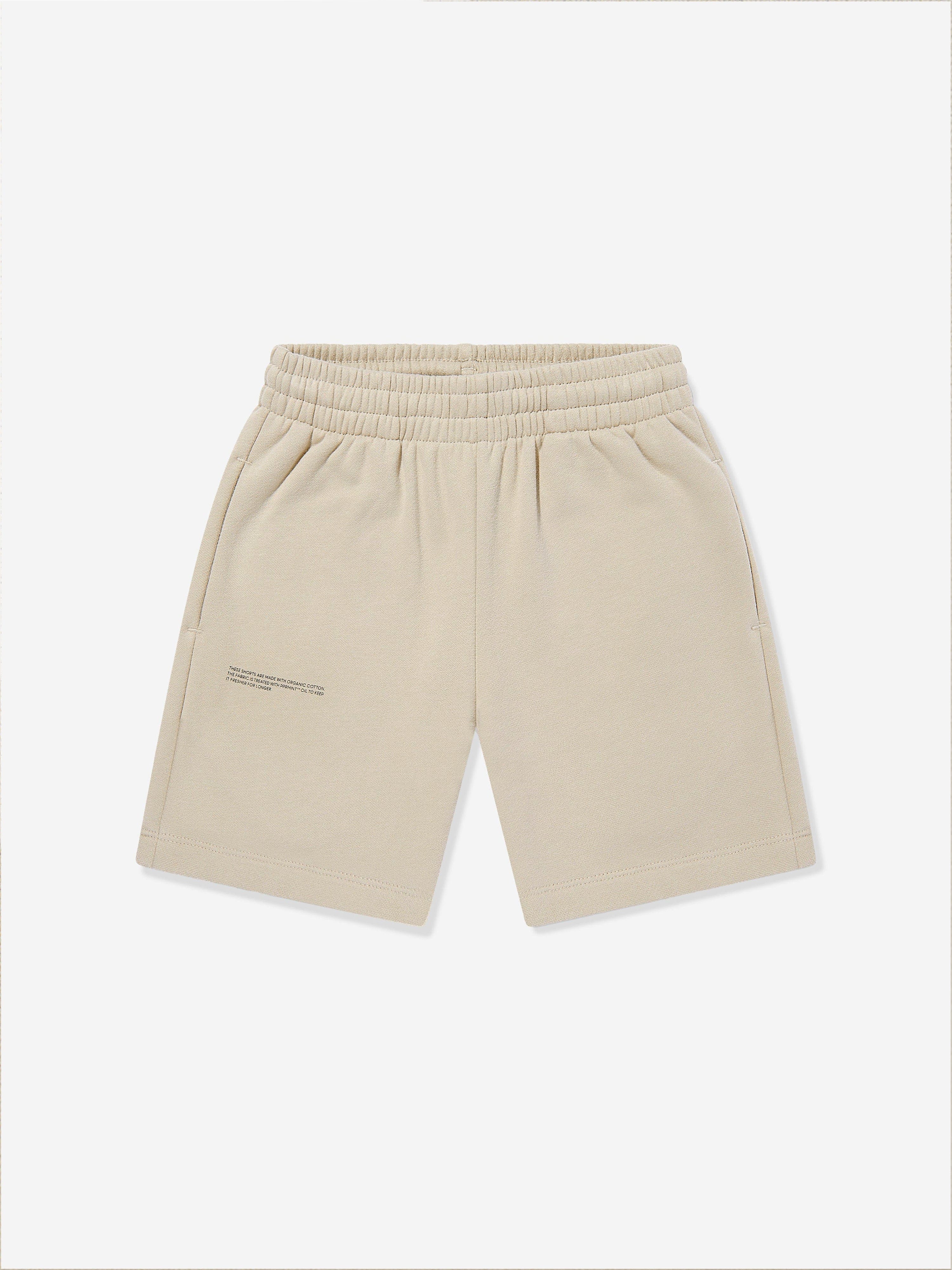 PANGAIA Kids 365 Midweight Long Shorts in Beige