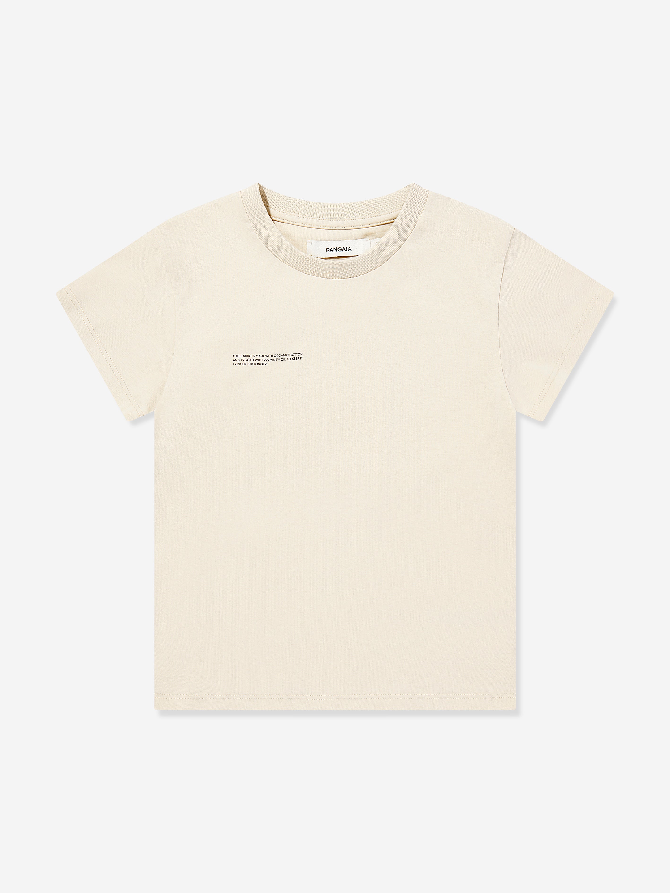PANGAIA Kids 365 Midweight T-Shirt in Beige
