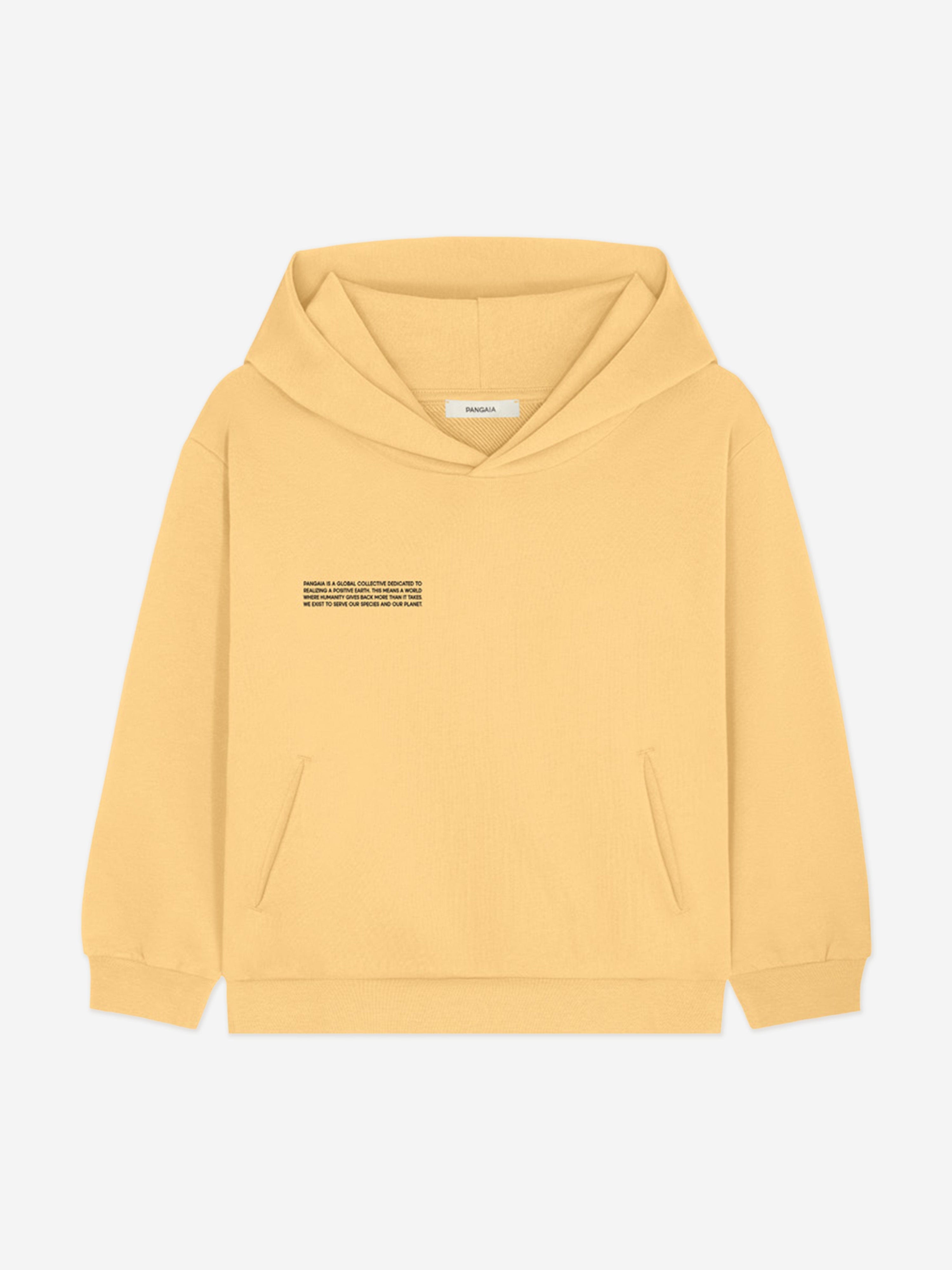 PANGAIA Kids 365 Midweight Hoodie in Yellow