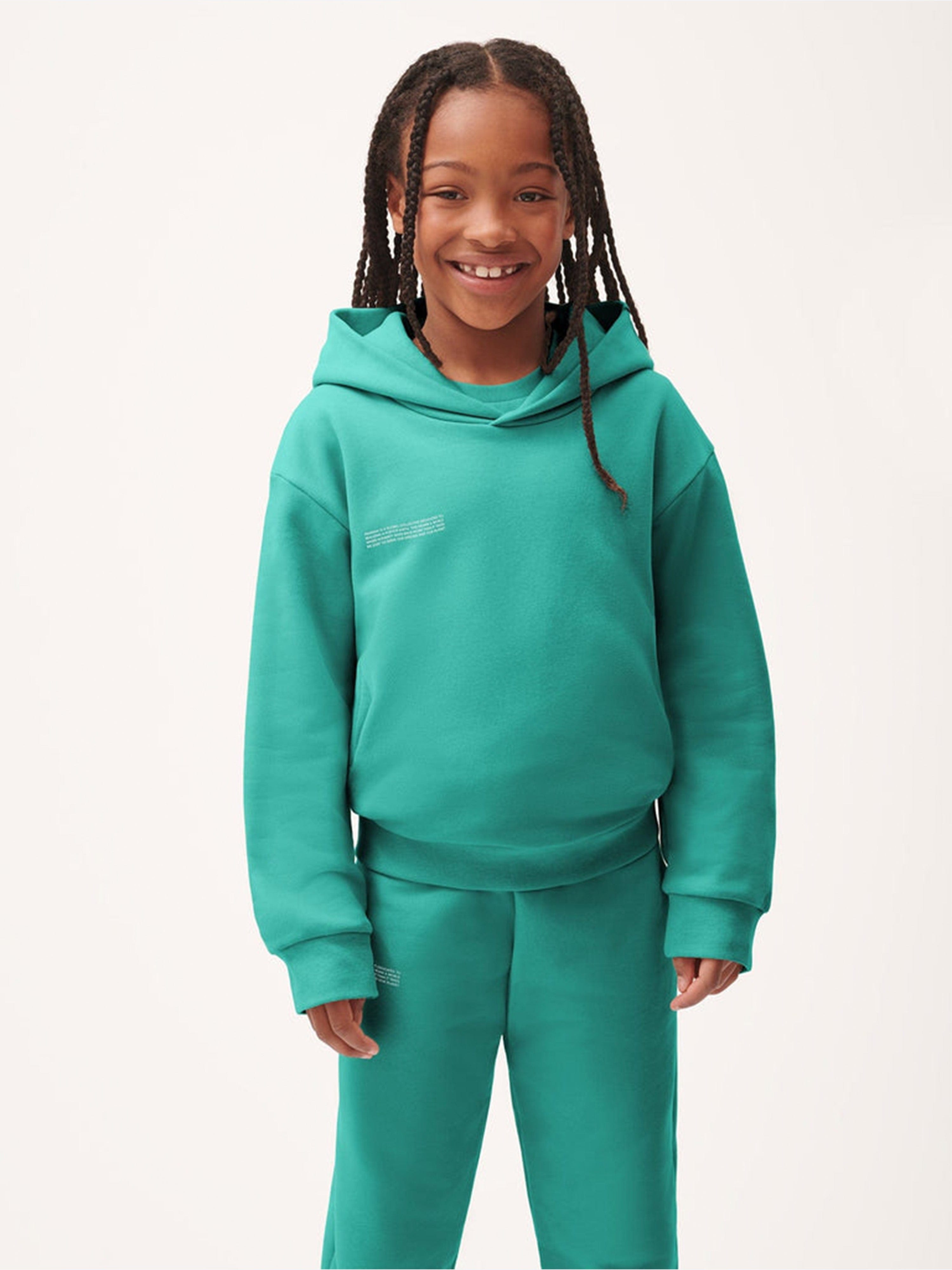 PANGAIA Kids 365 Midweight Hoodie in Green
