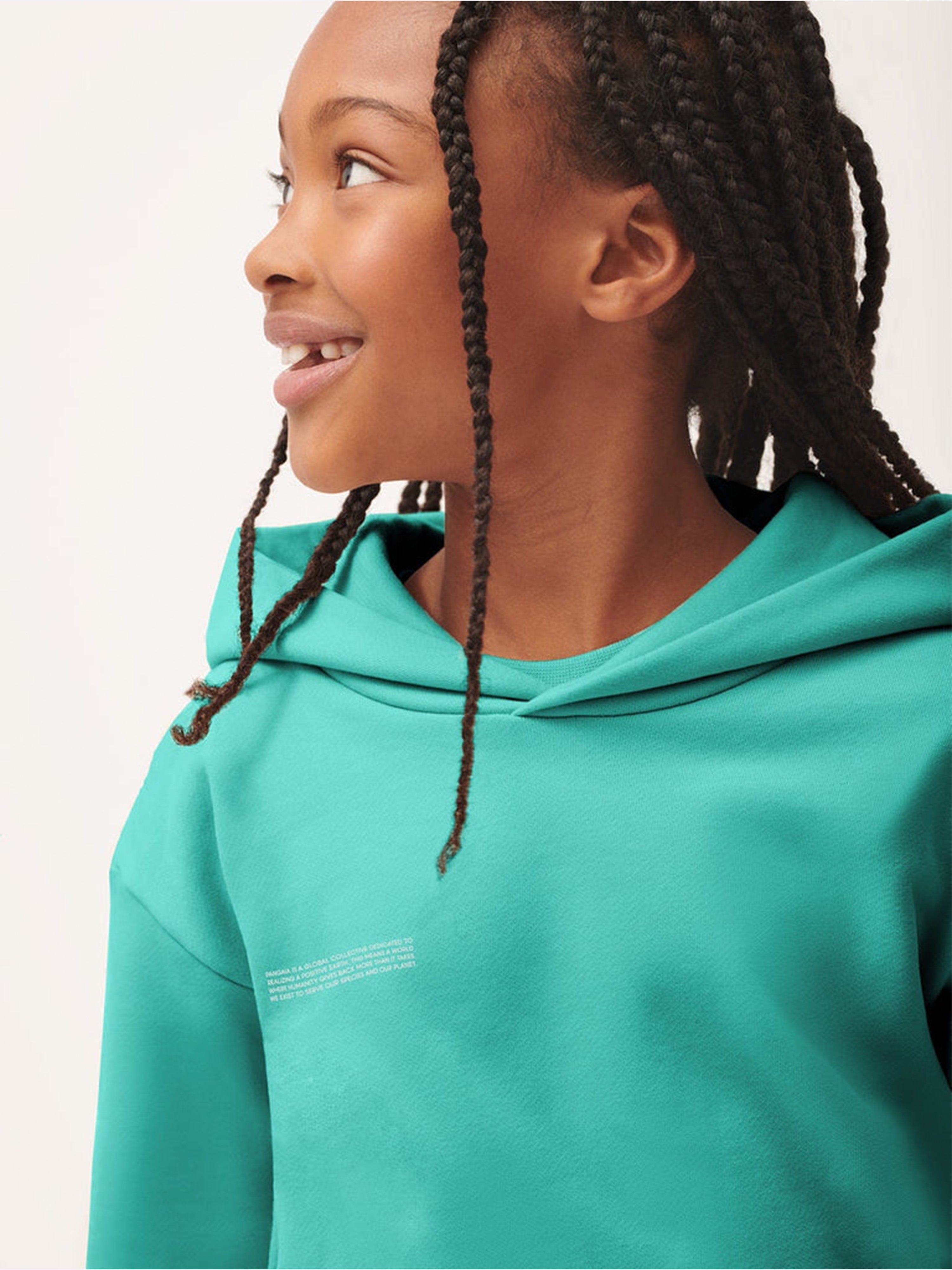 PANGAIA Kids 365 Midweight Hoodie in Green
