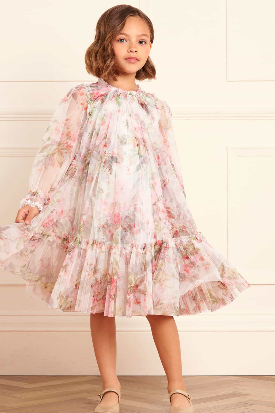 Needle & Thread Girls Paradise Garden Dress in Multicolour