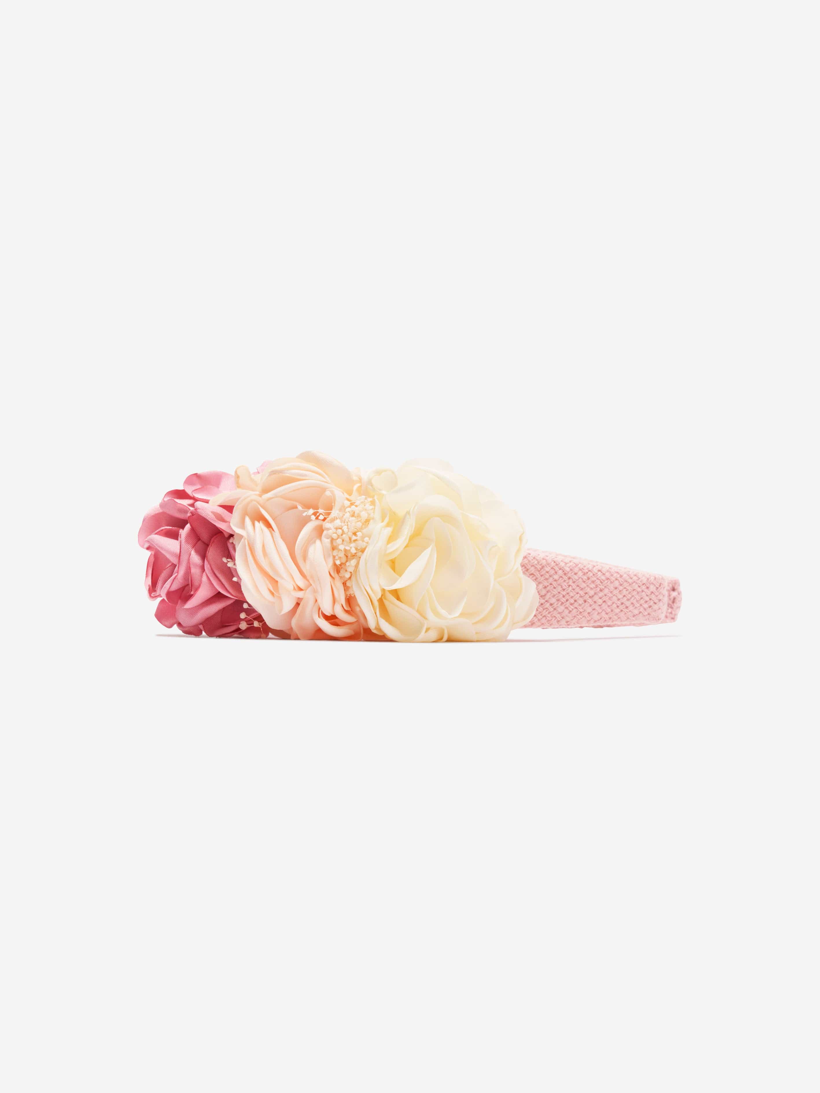 Patachou Girls Flower Headband in Pink