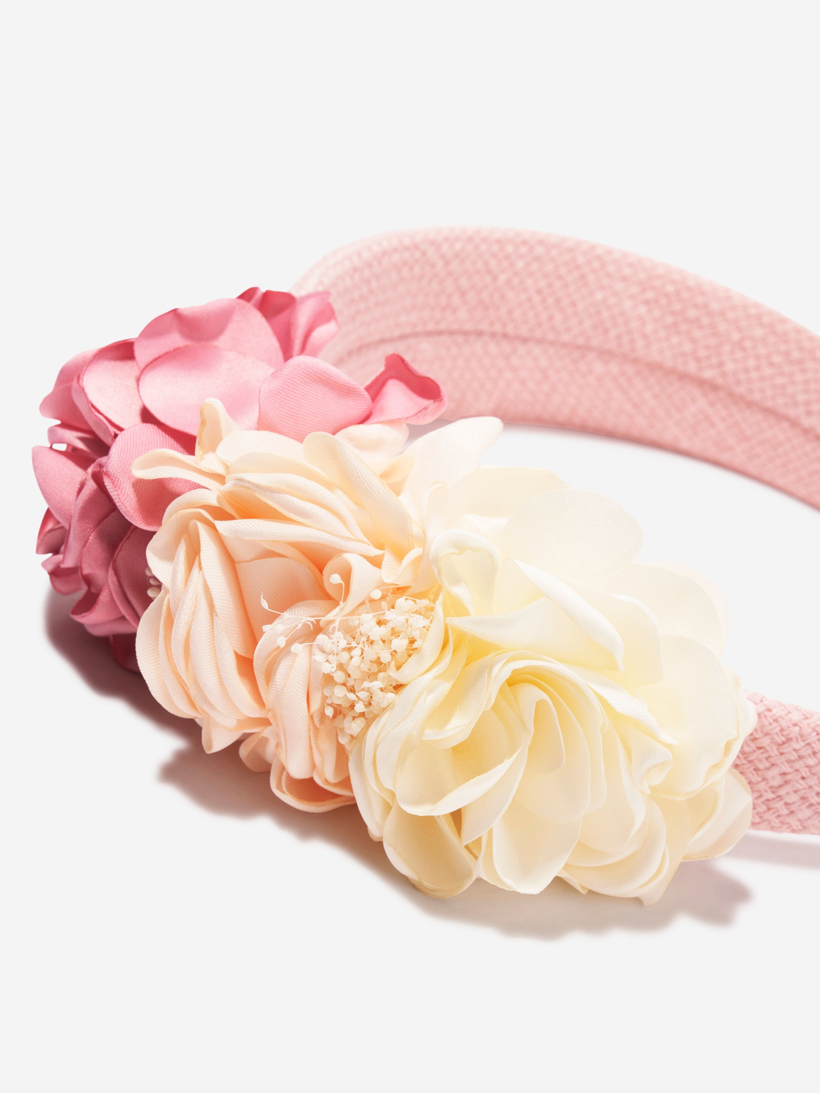 Patachou Girls Flower Headband in Pink