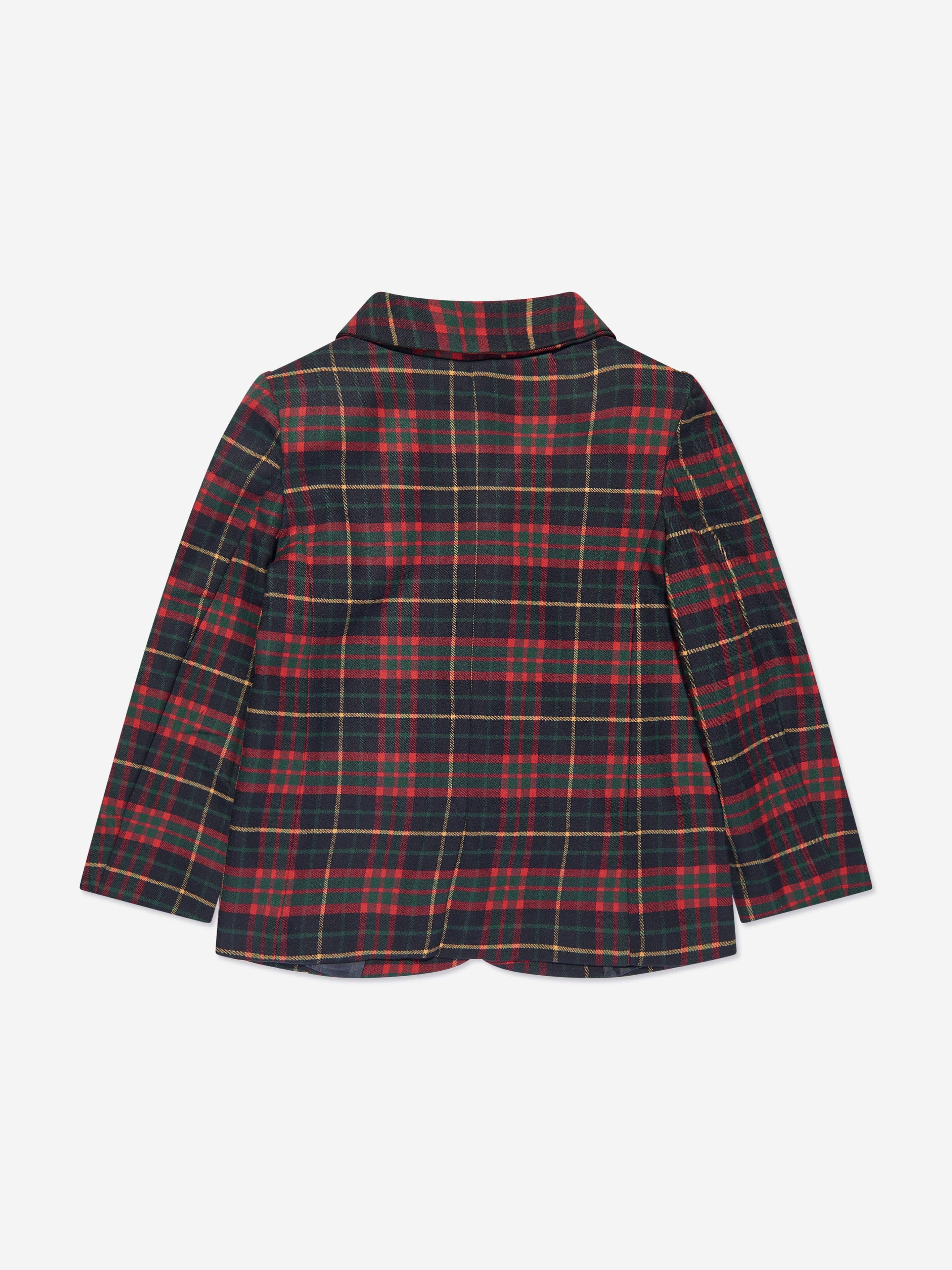 Patachou Boys Tartan Blazer in Navy