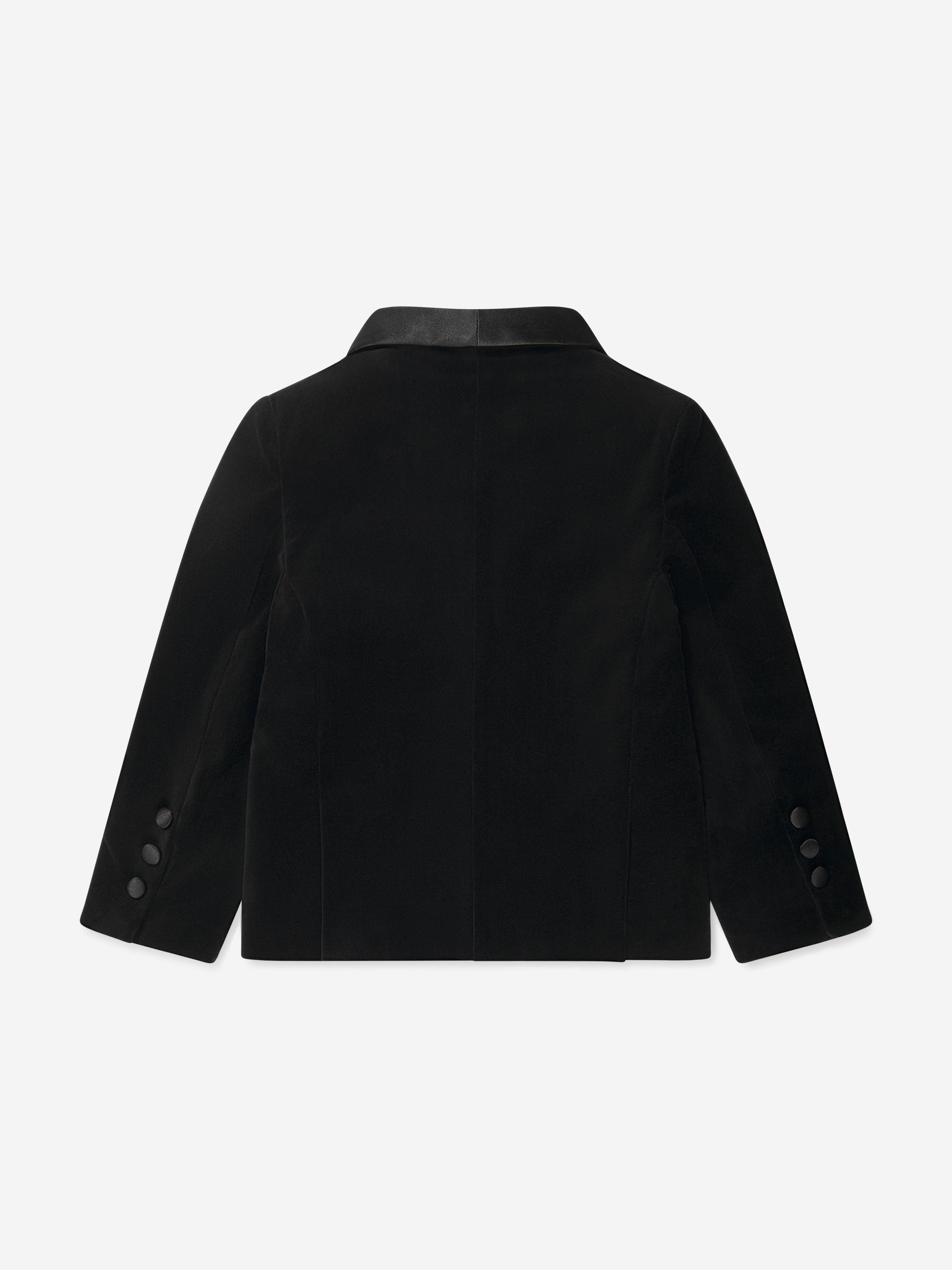 Patachou Boys Velvet Blazer in Black