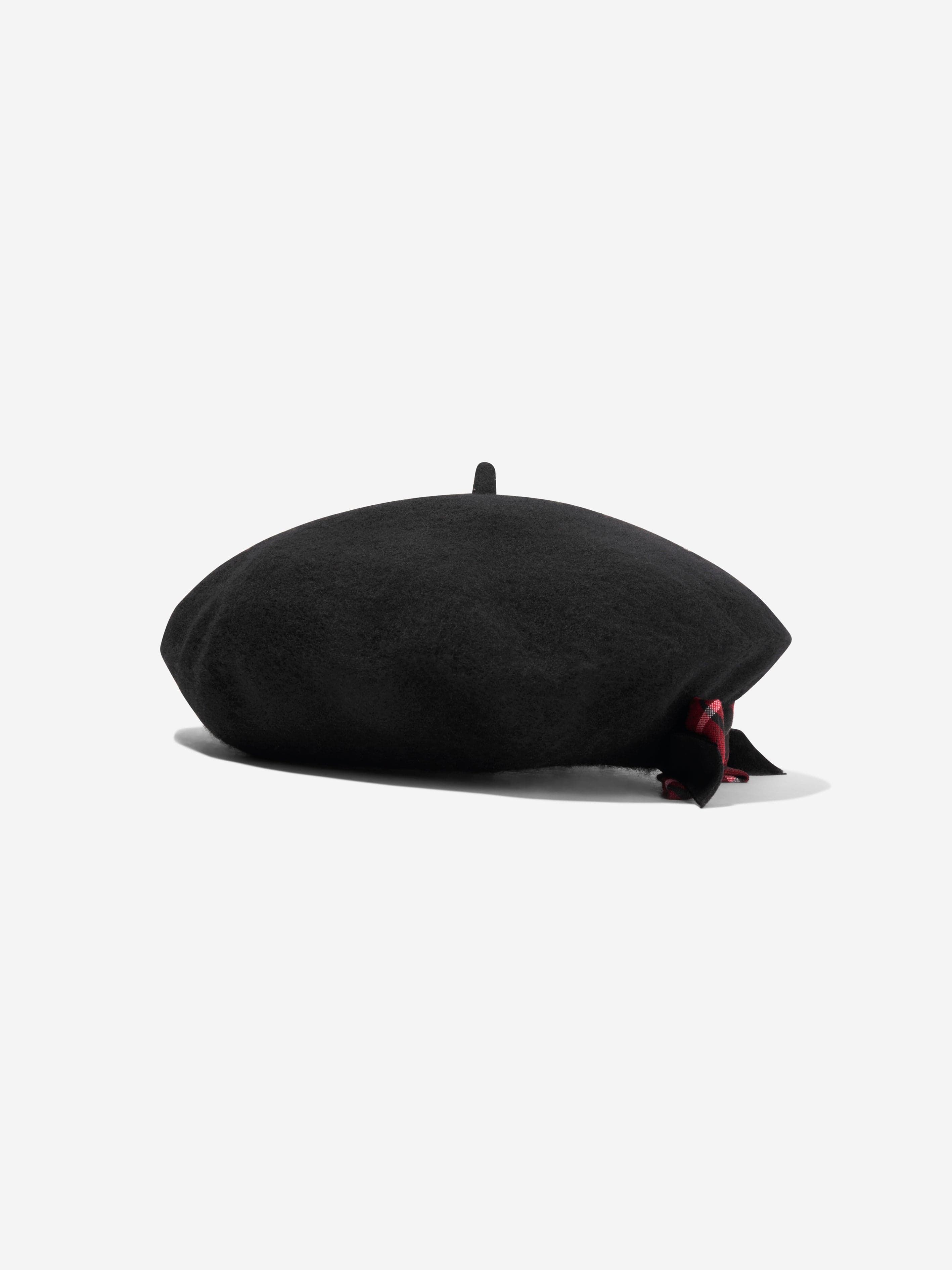 Patachou Girls Wool Bow Beret in Black