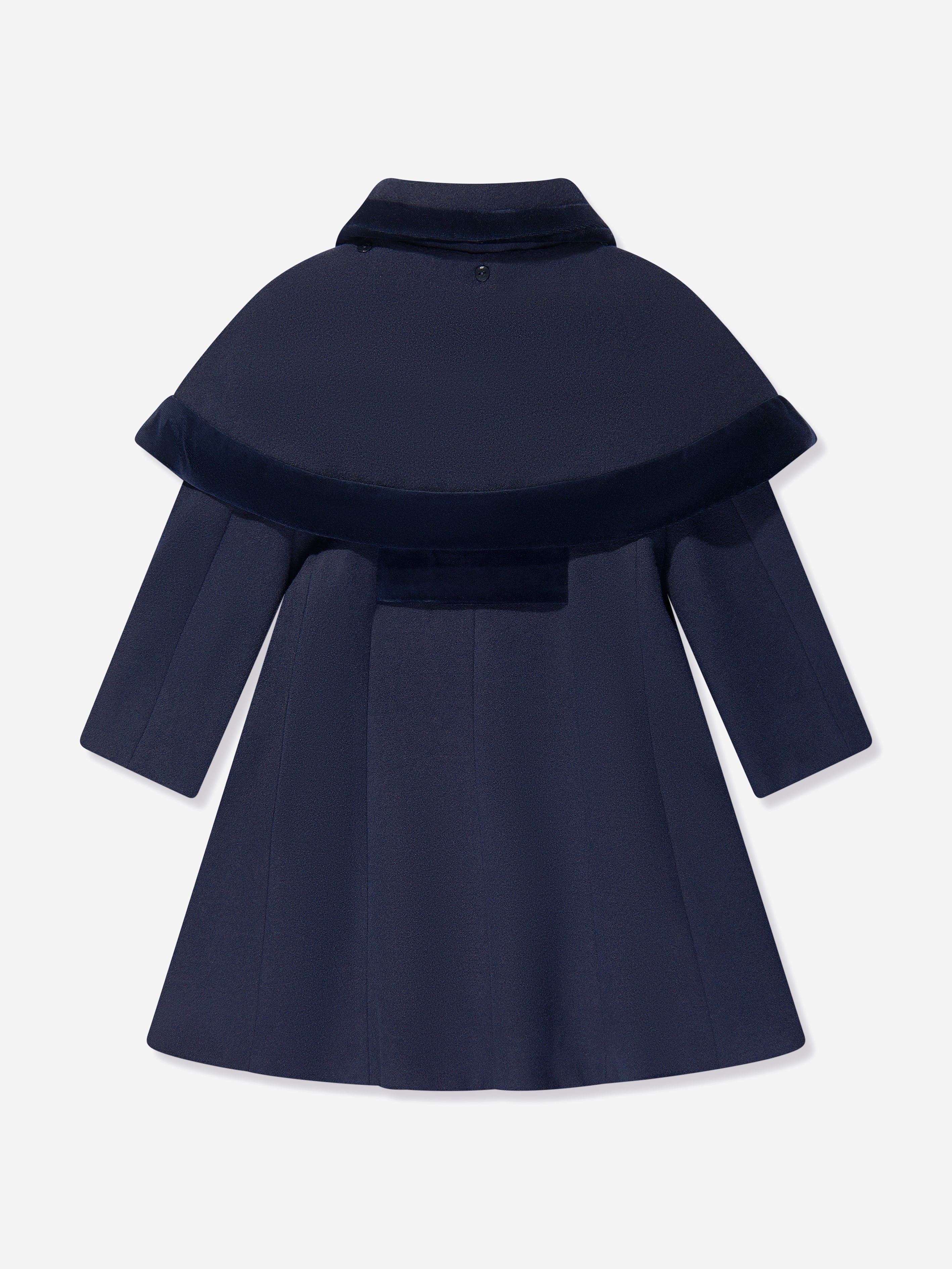 Patachou Girls Classic Coat in Navy