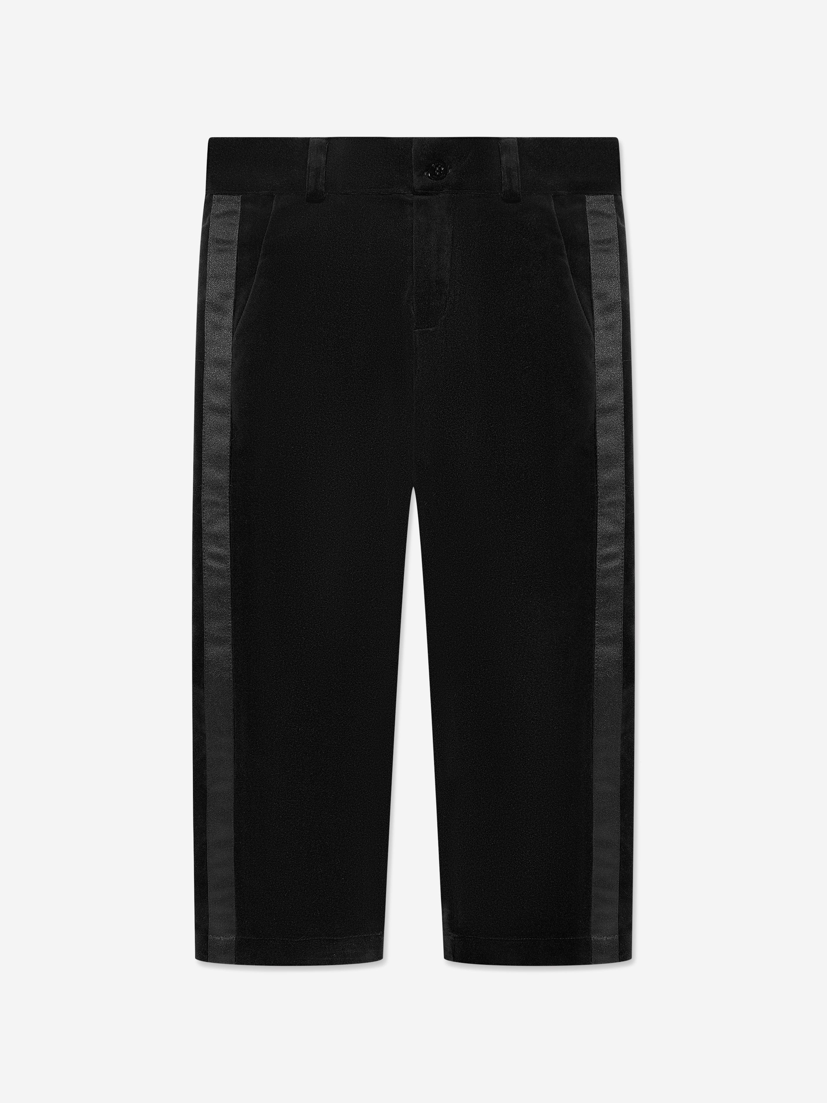 Patachou Boys Cotton Trousers in Black