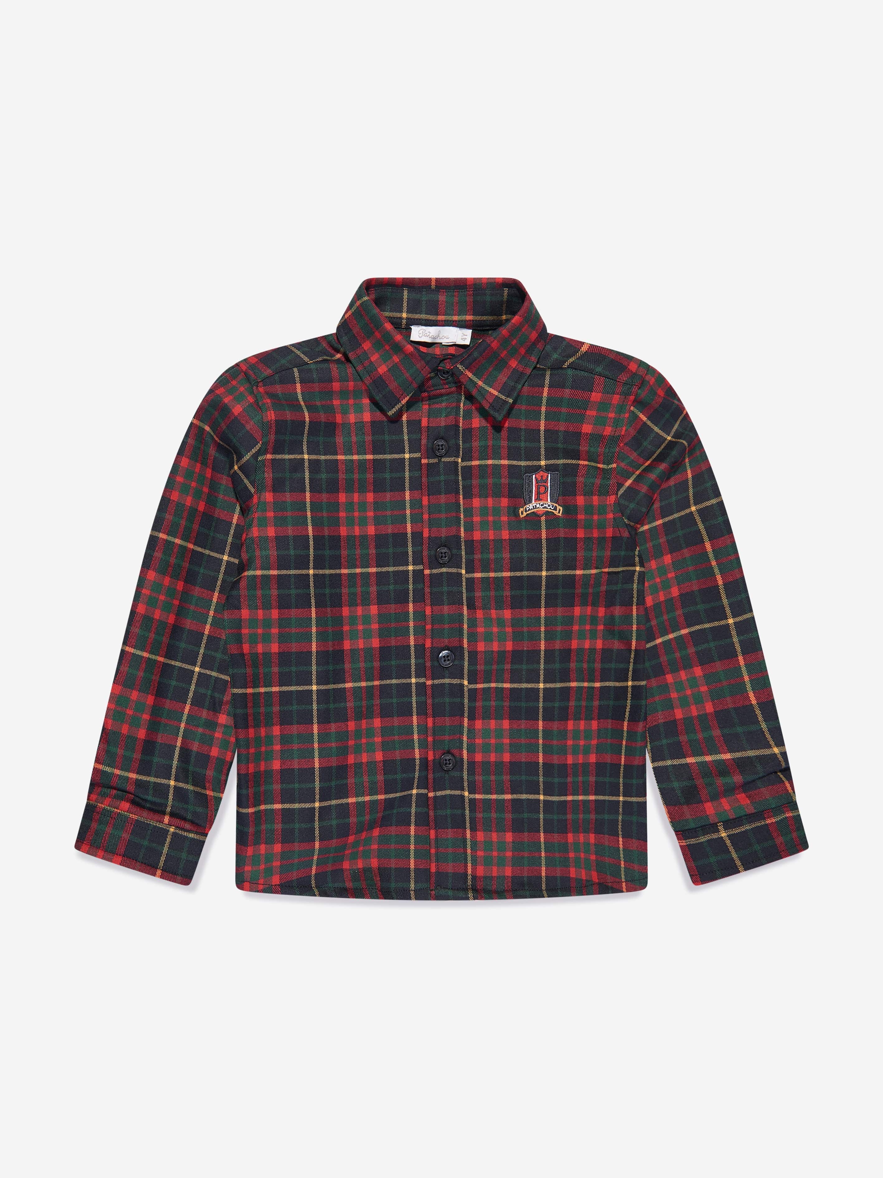 Patachou Boys Tartan Shirt in Navy