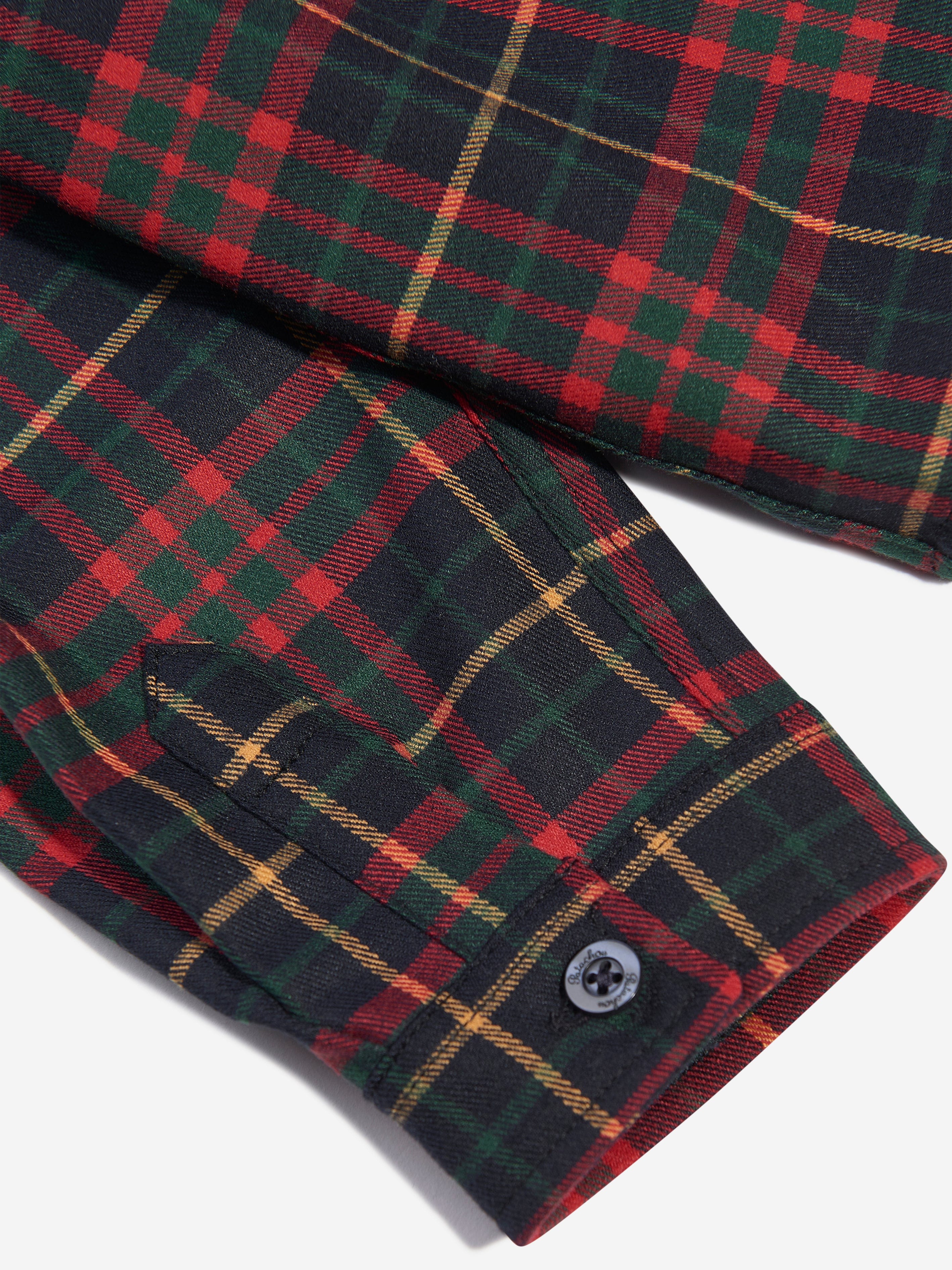 Patachou Boys Tartan Shirt in Navy