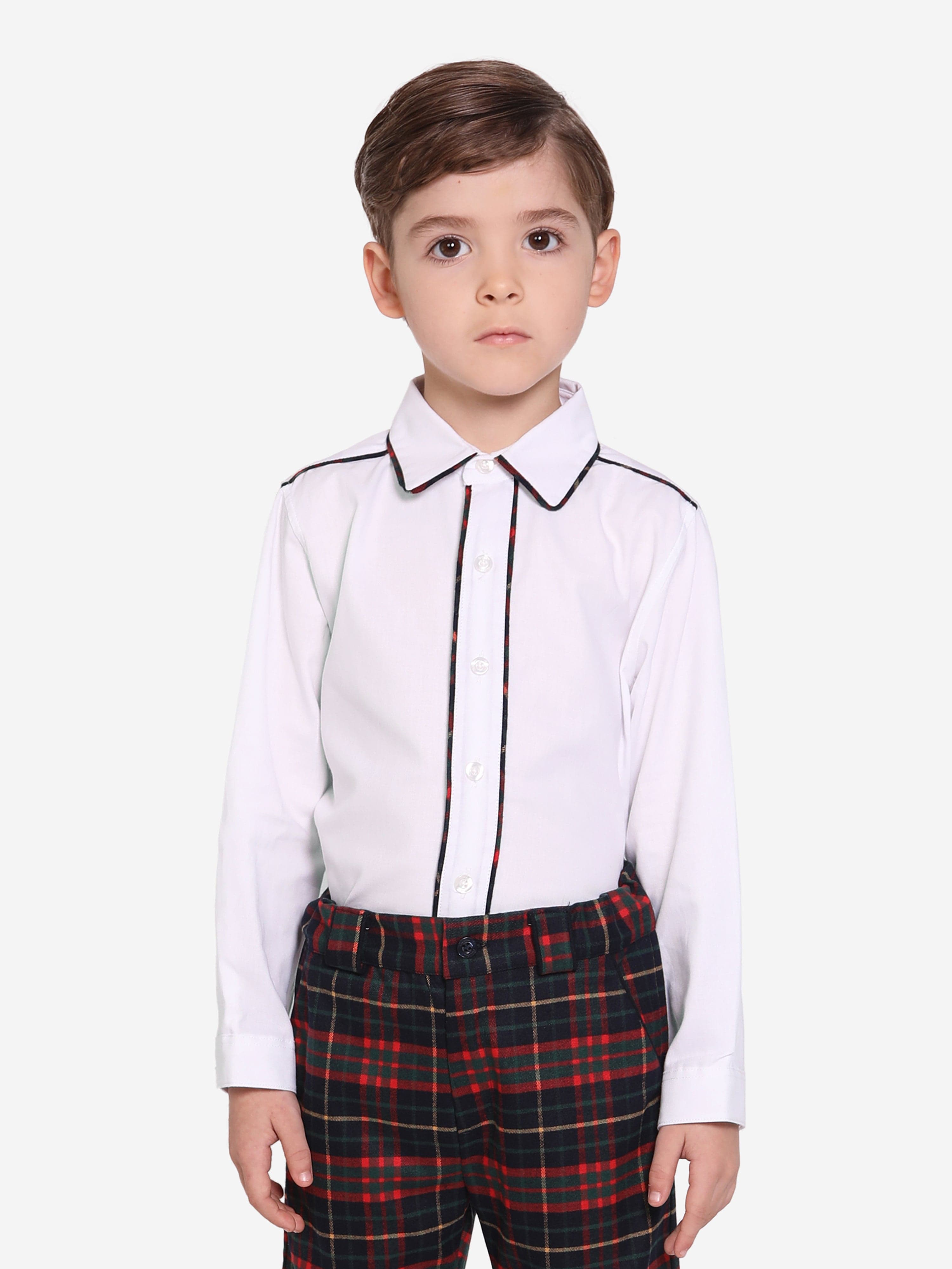 Patachou Boys Cotton Shirt in White