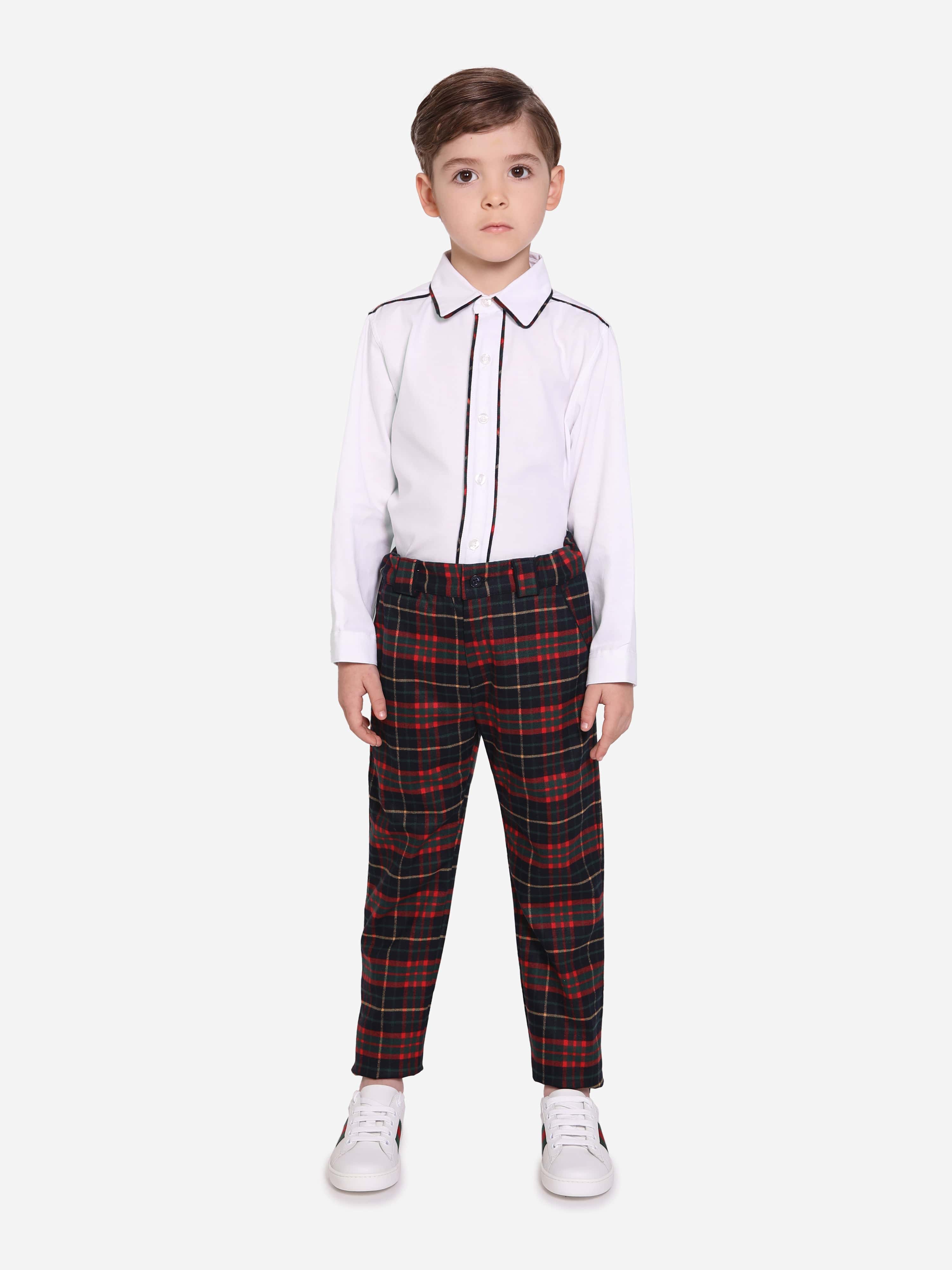 Patachou Boys Cotton Shirt in White