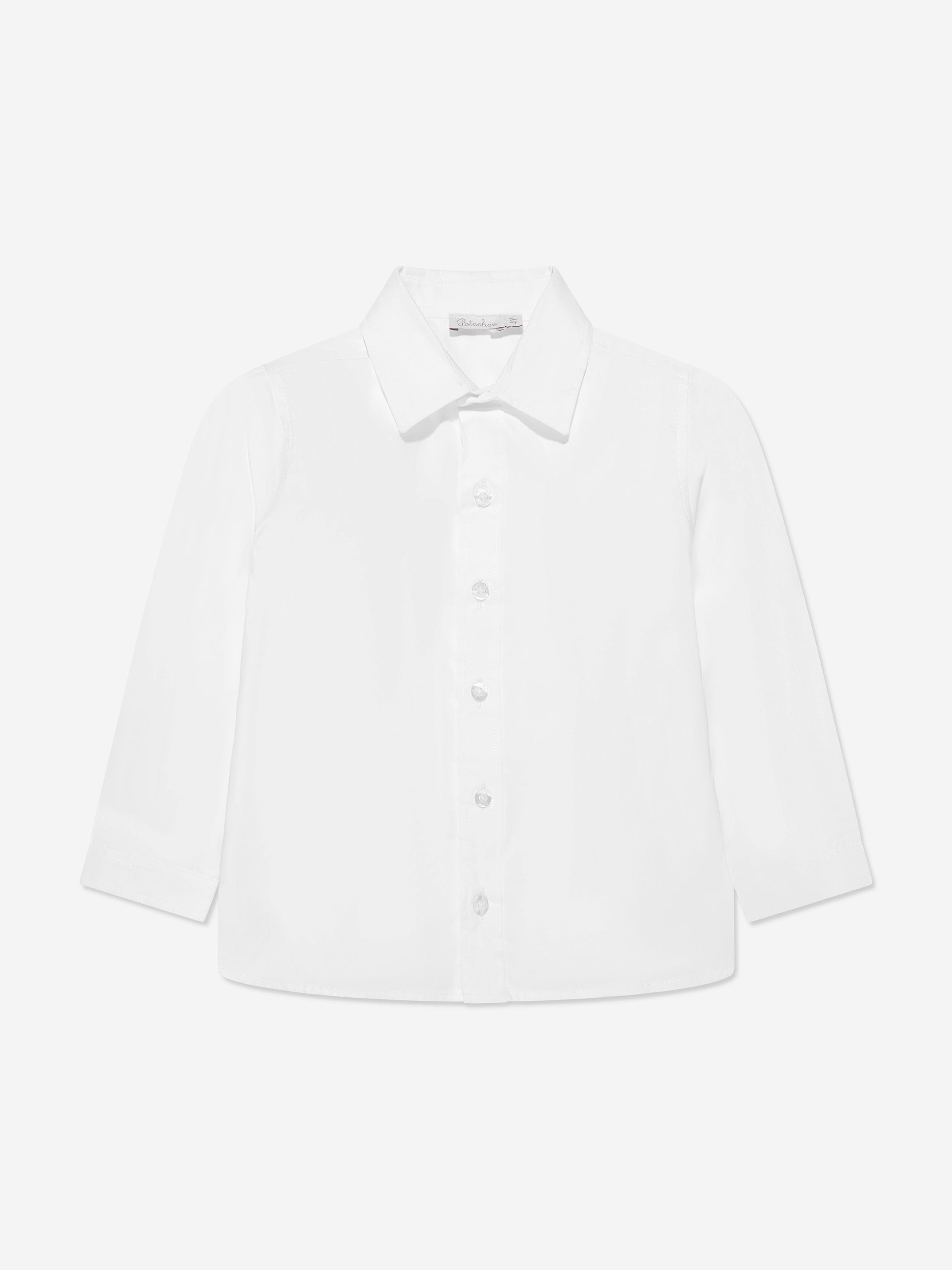 Patachou Boys Long Sleeve Shirt in White