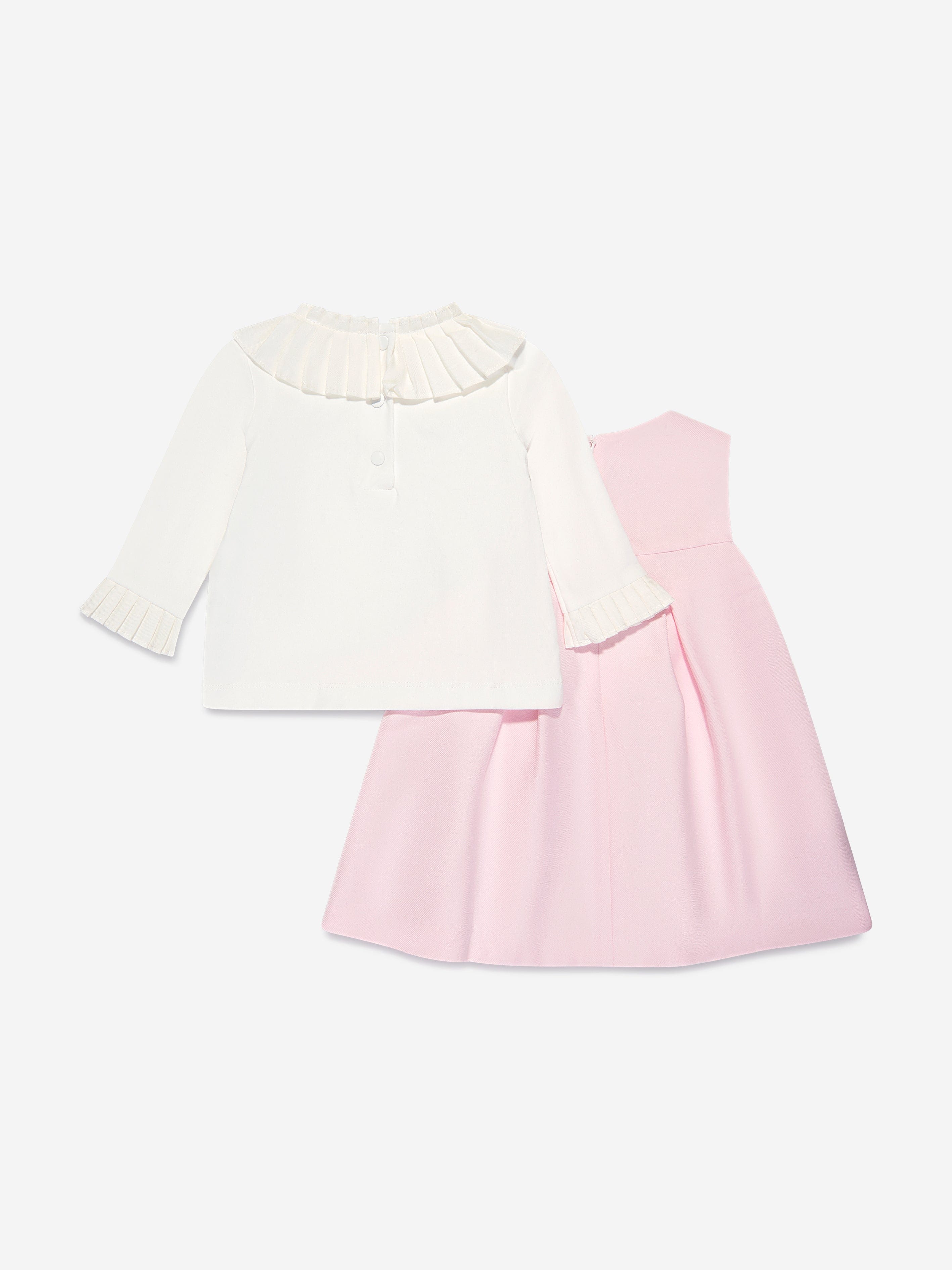 Patachou Baby Girls Pinafore Dress Set in Pink