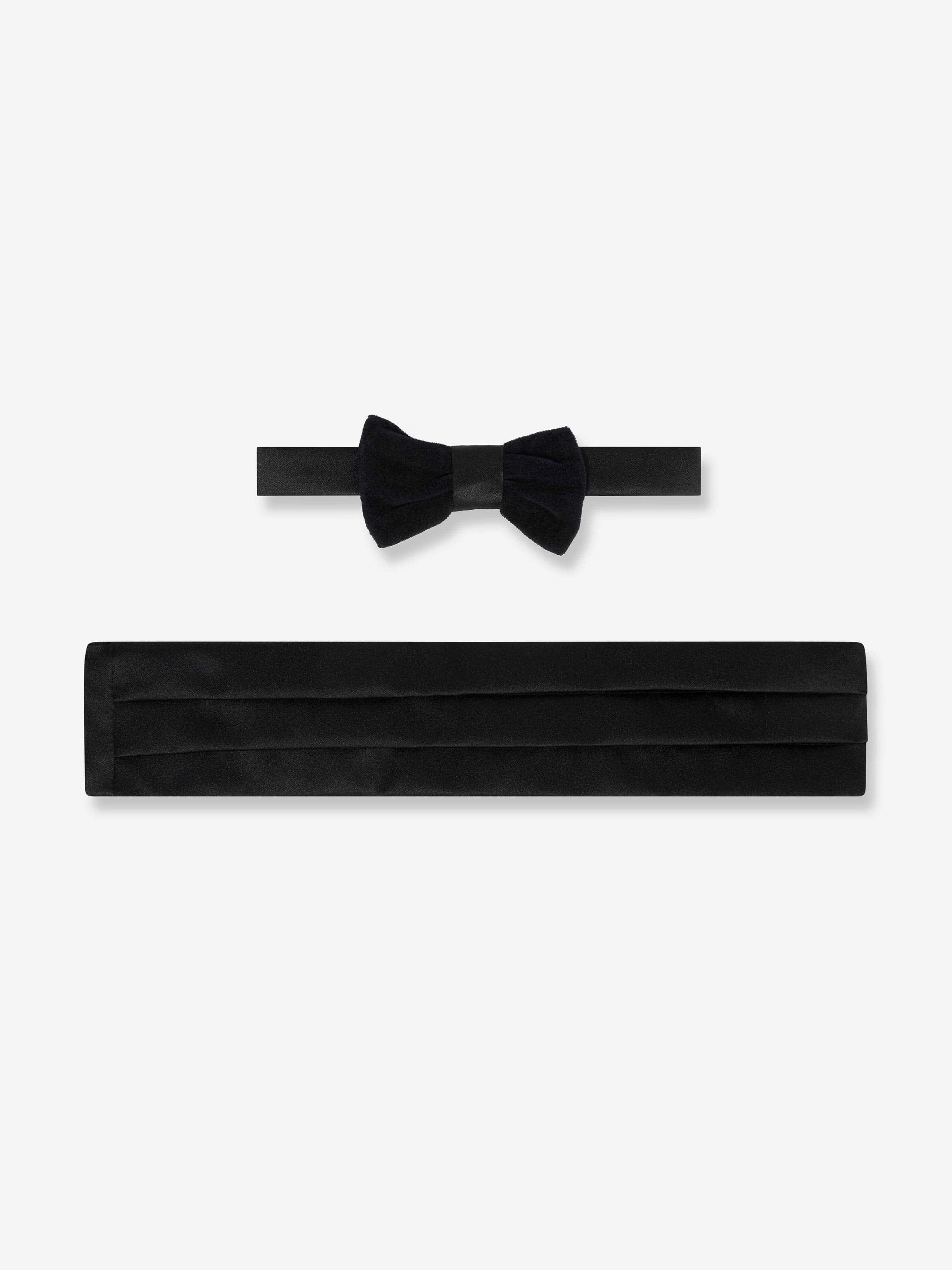 Patachou Boys Velvet Bow Tie in Black