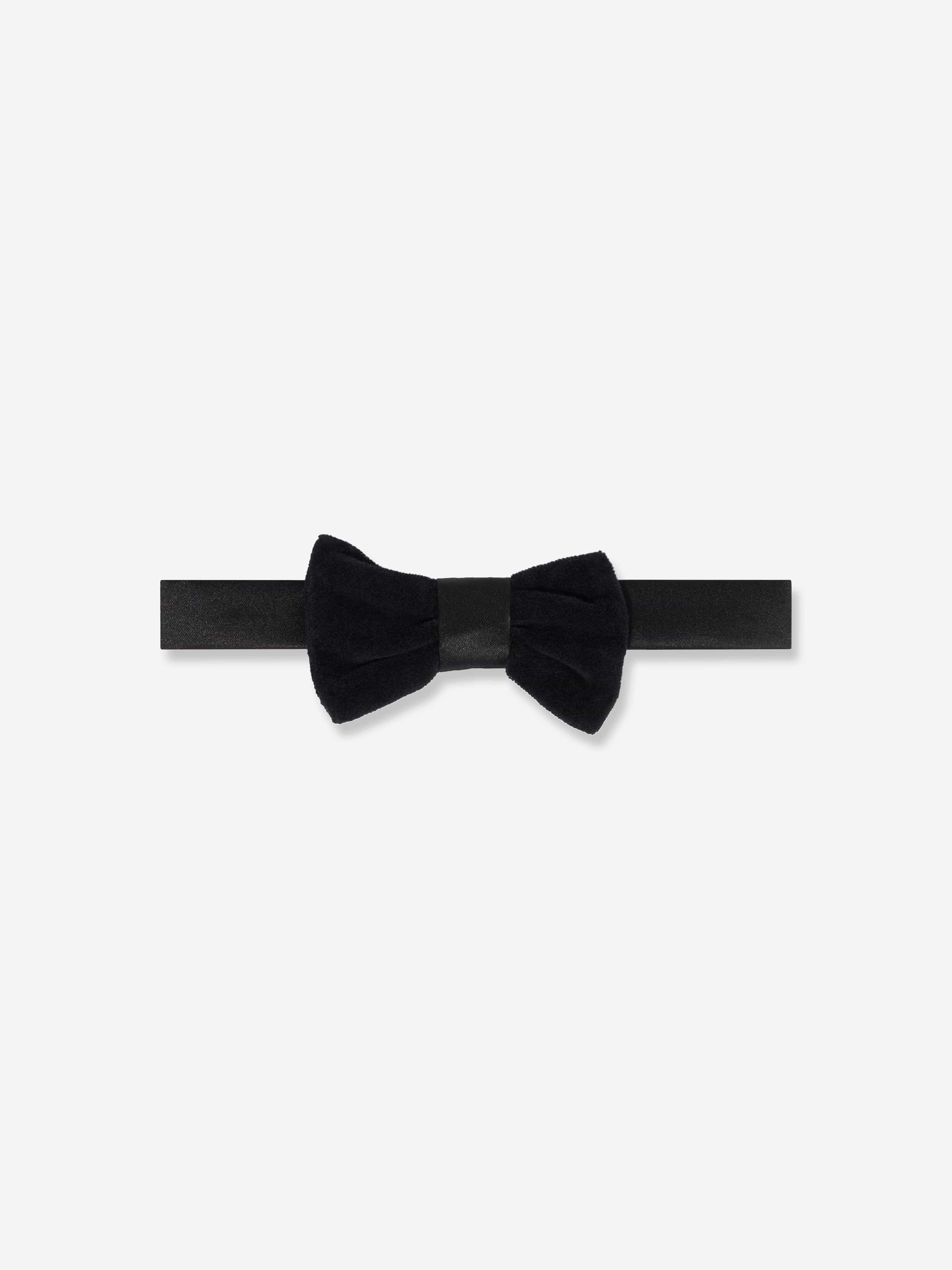 Patachou Boys Velvet Bow Tie in Black