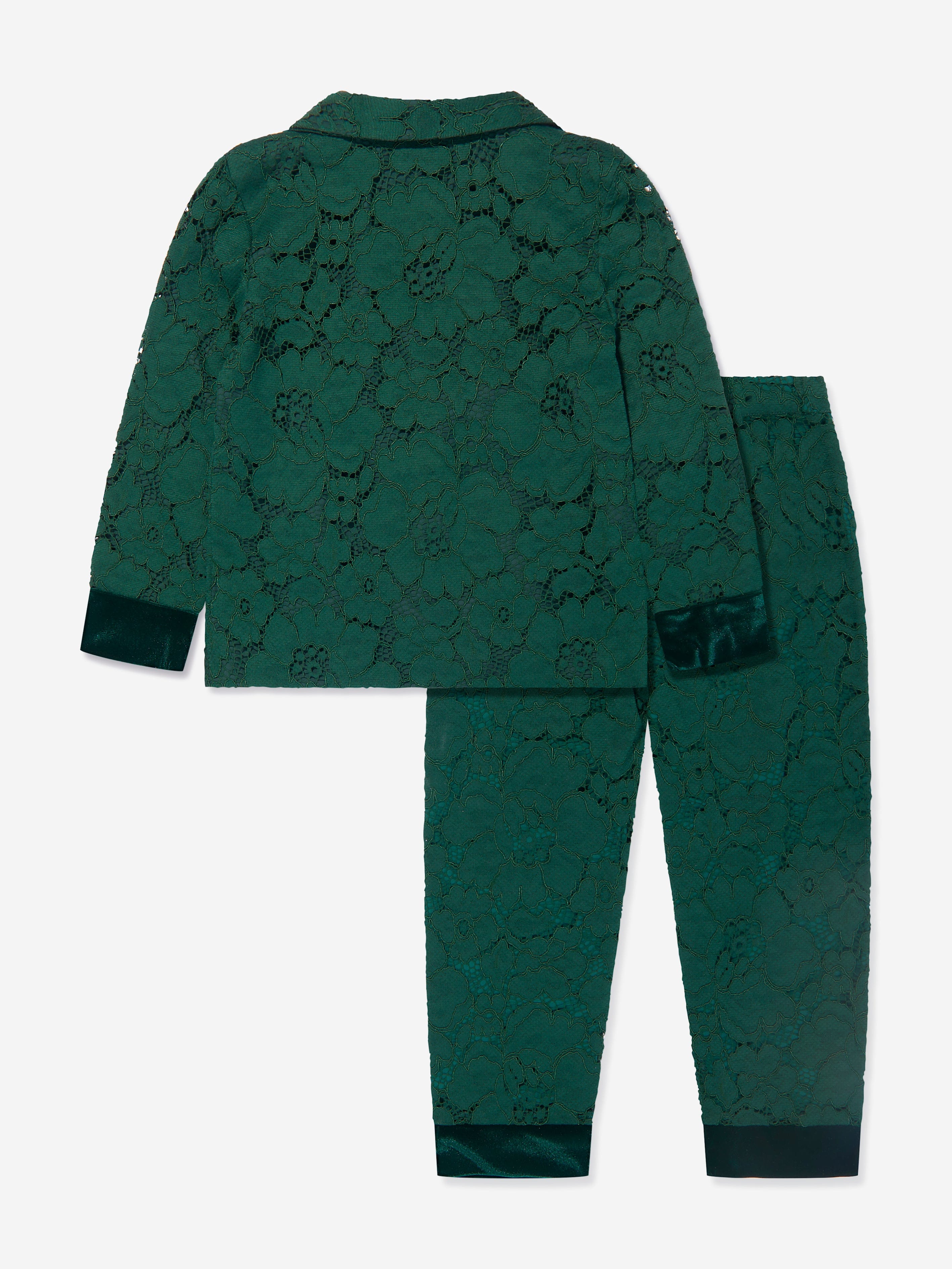 Patachou Boys 2 Piece Suit In Green