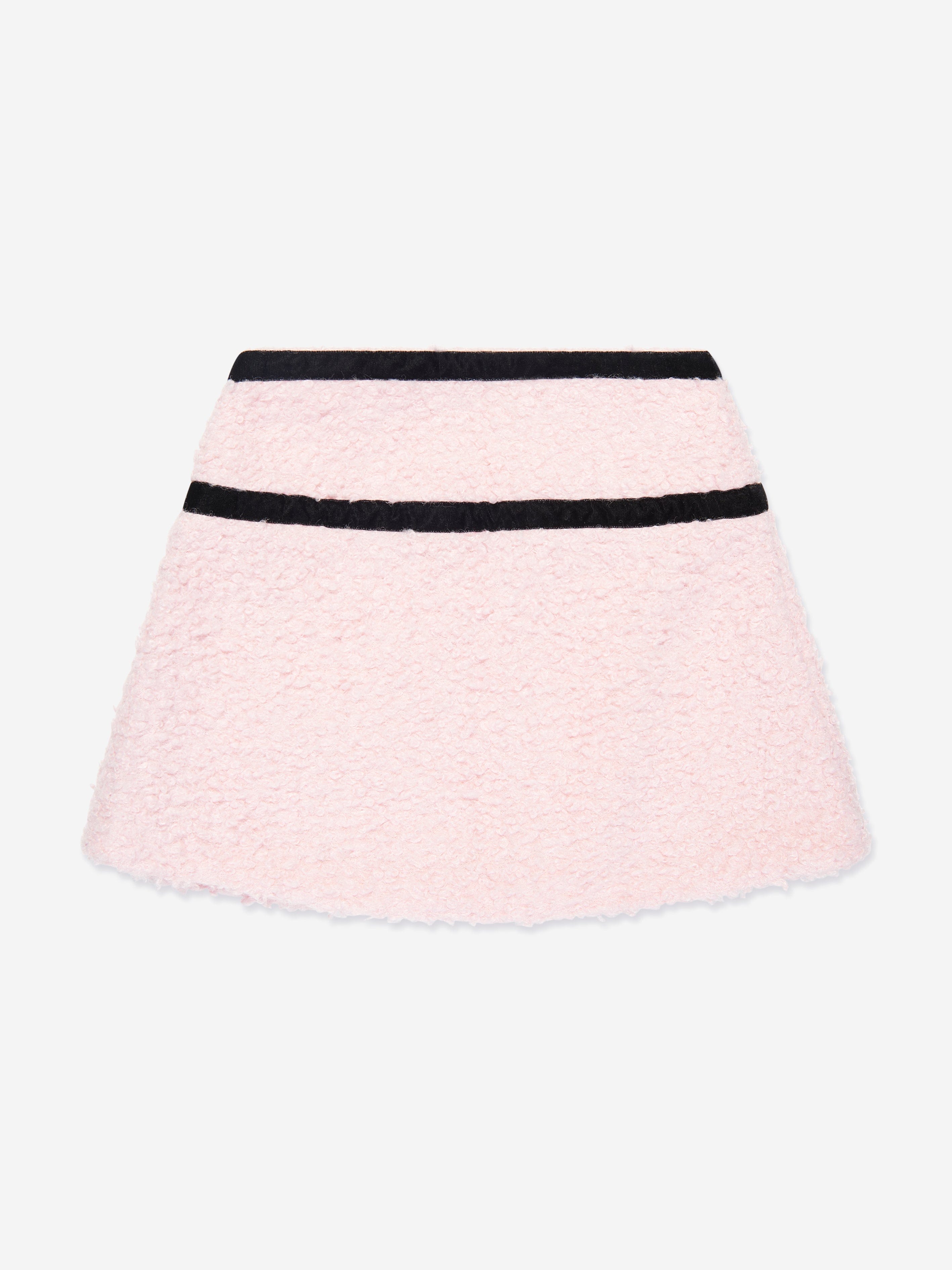 Patachou Girls Boucle Tweed Skirt in Pink