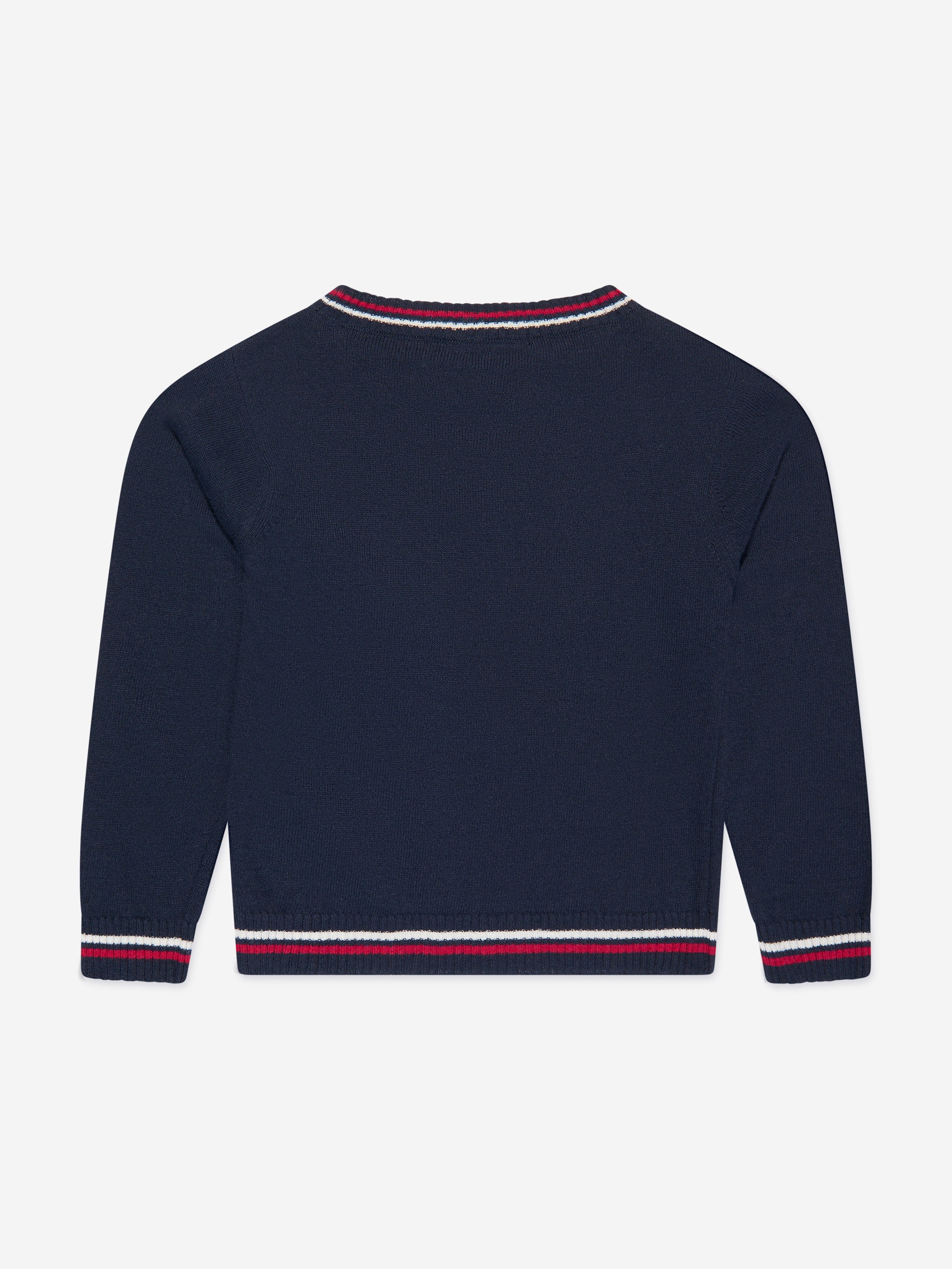 Patachou Boys Wool Knitted Jumper in Navy