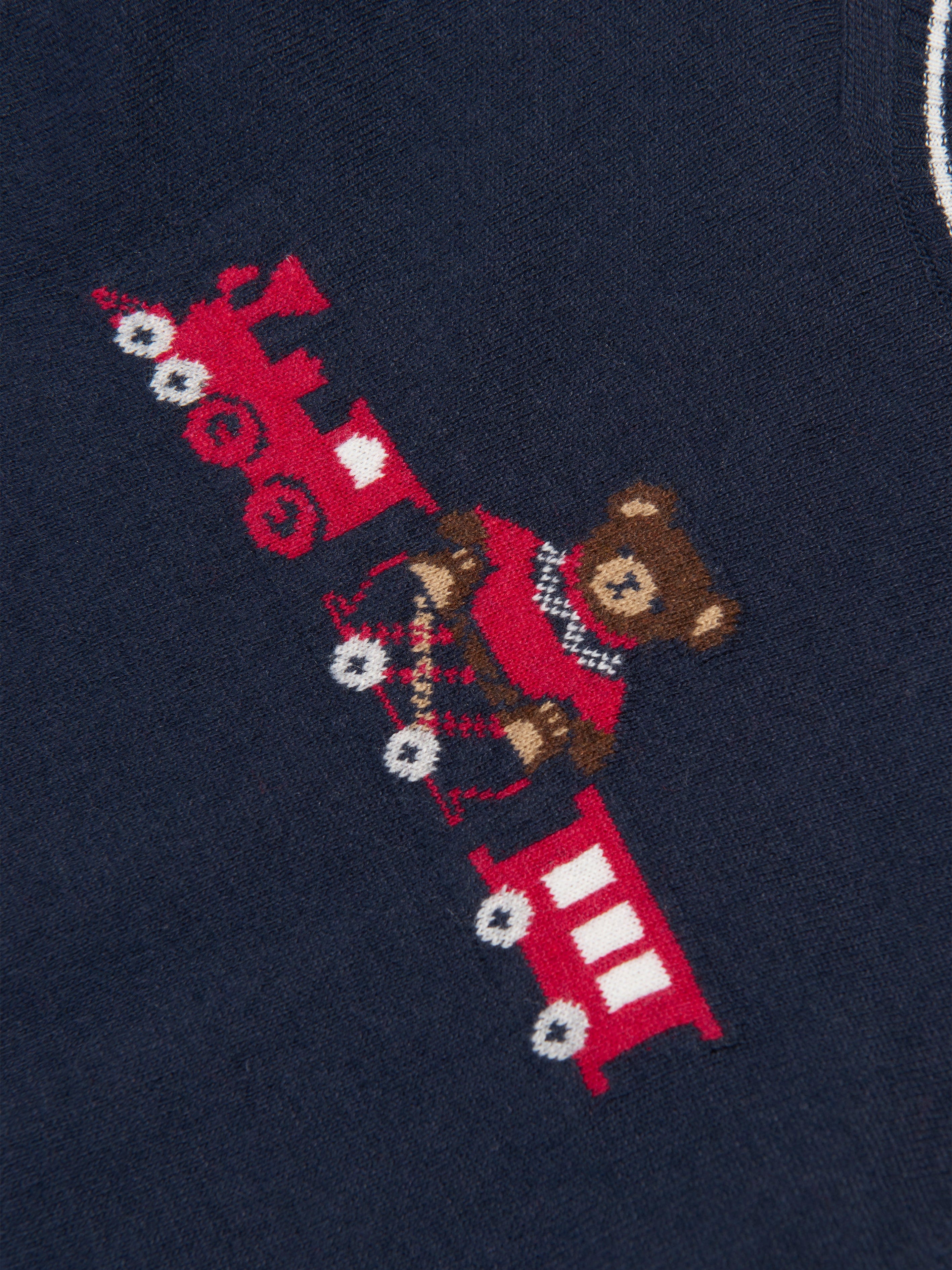 Patachou Boys Wool Knitted Jumper in Navy