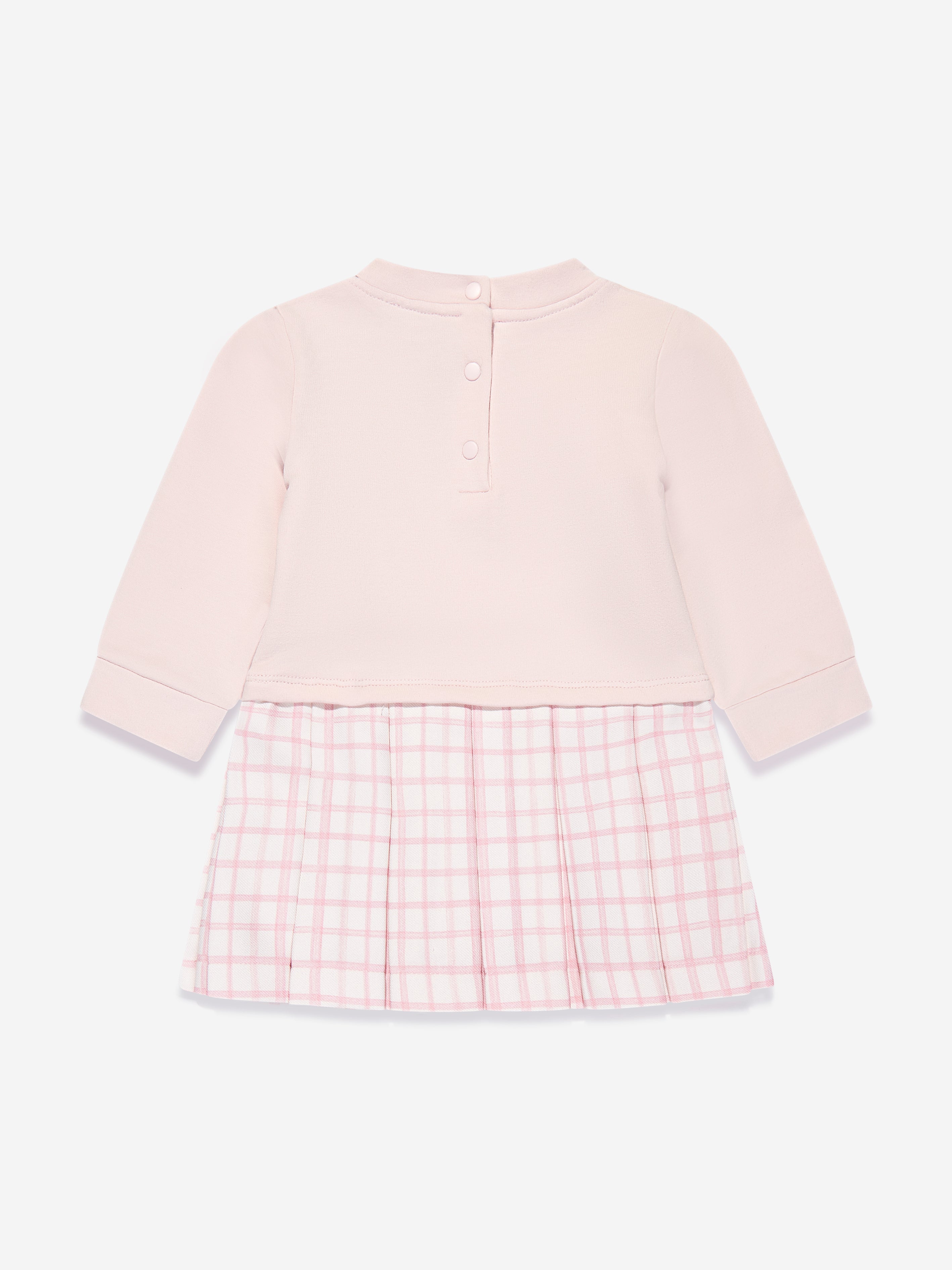 Patachou Baby Girls Rabbit Sweater Dress in Pink