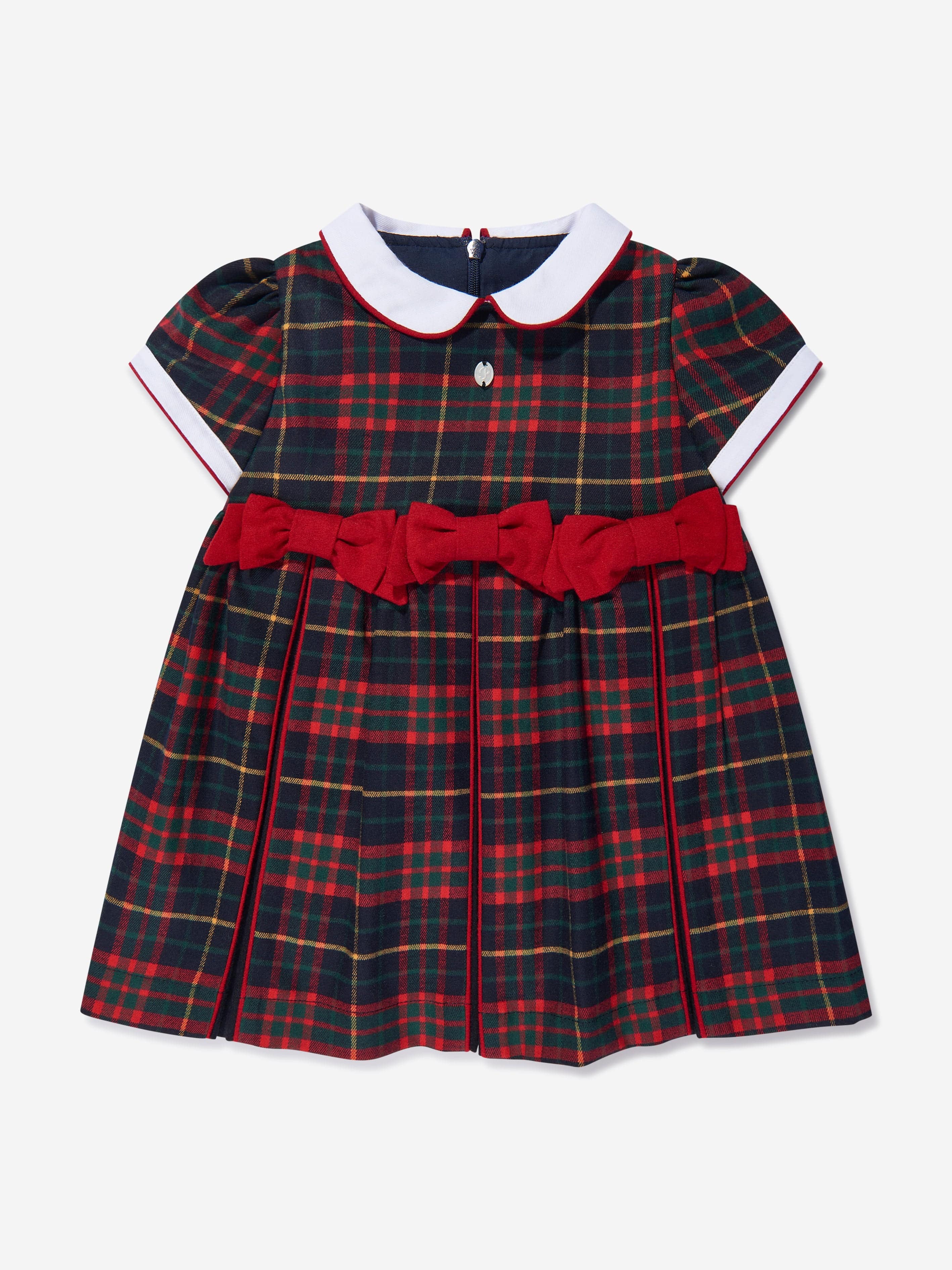 Patachou Baby Girls Tartan Dress in Navy