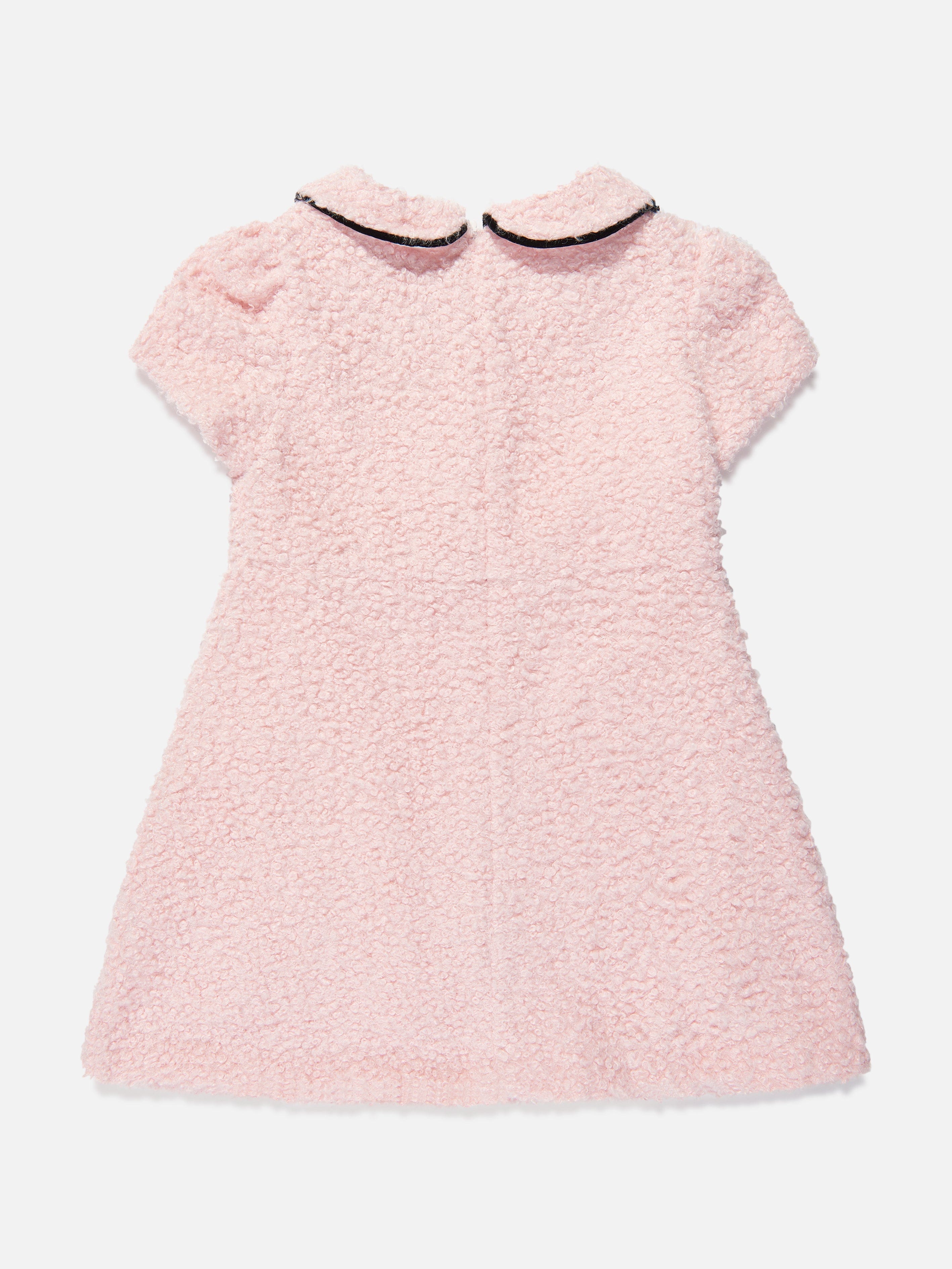 Patachou Girls Boucle Tweed Dress in Pink