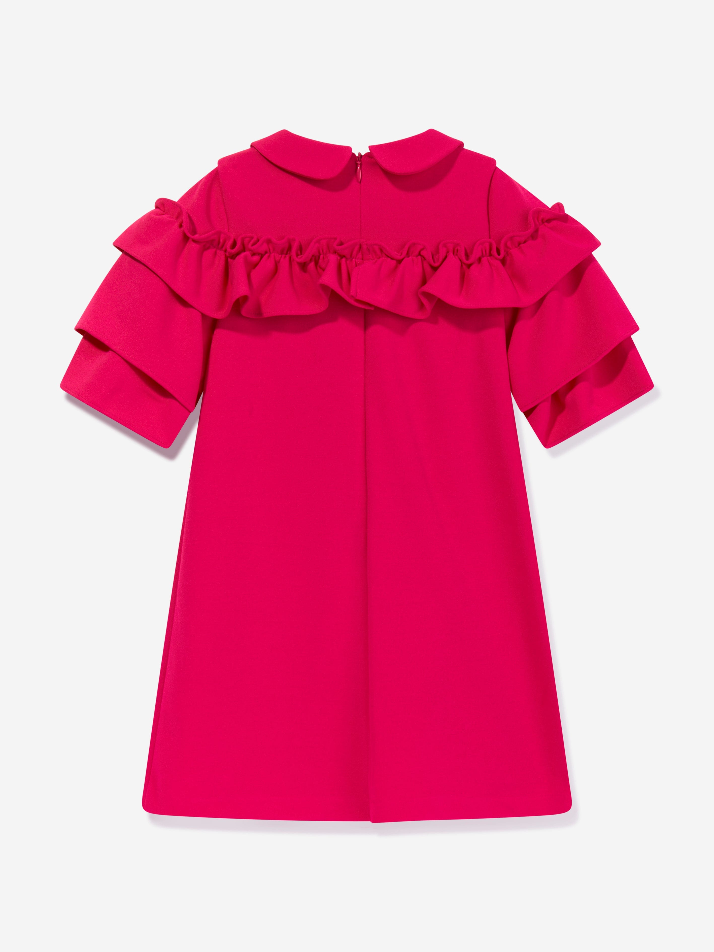 Patachou Girls Bow Ruffle Dress in Pink