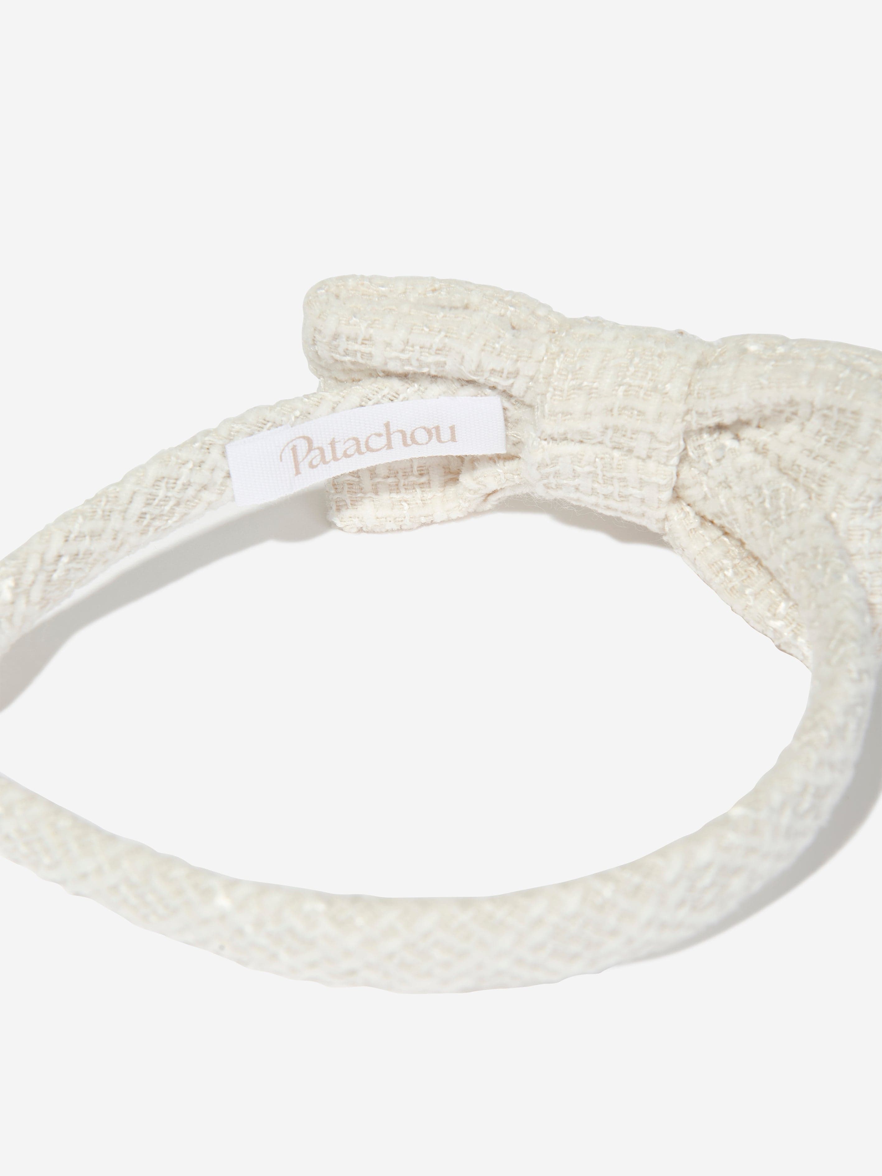 Girls Special Occasion Bow Headband in White