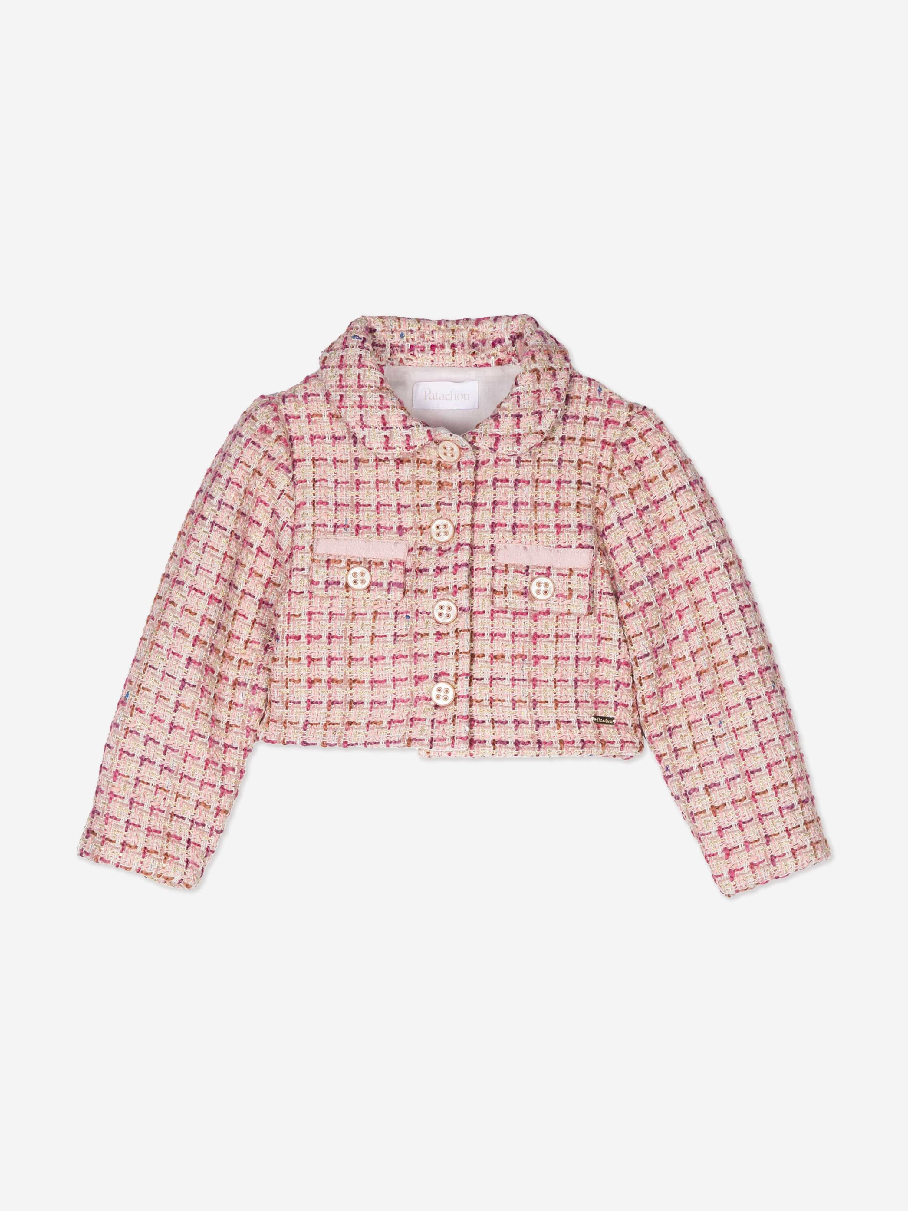 Girls Tweed Jacket in Pink