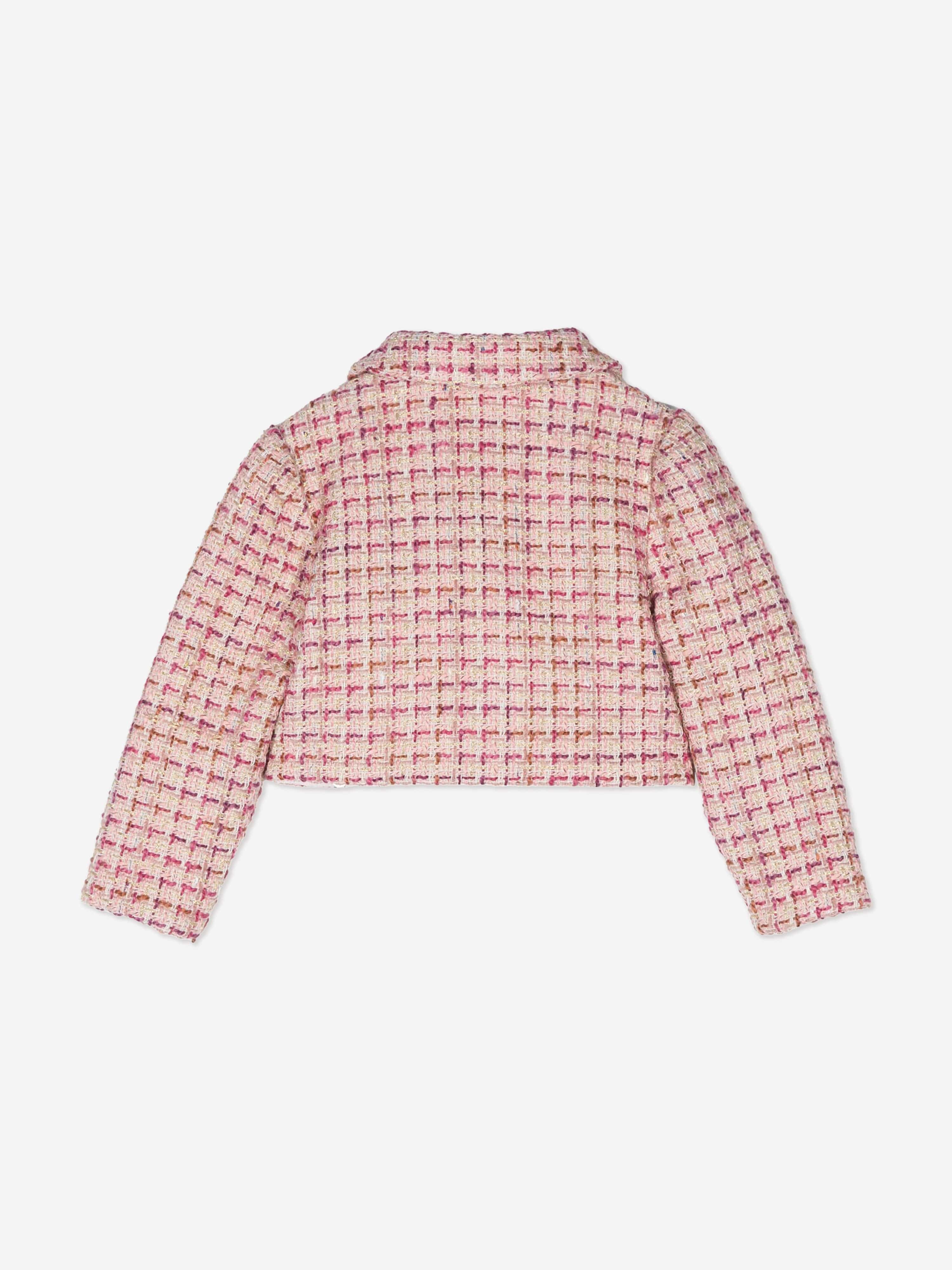 Patachou Girls Tweed Jacket in Pink