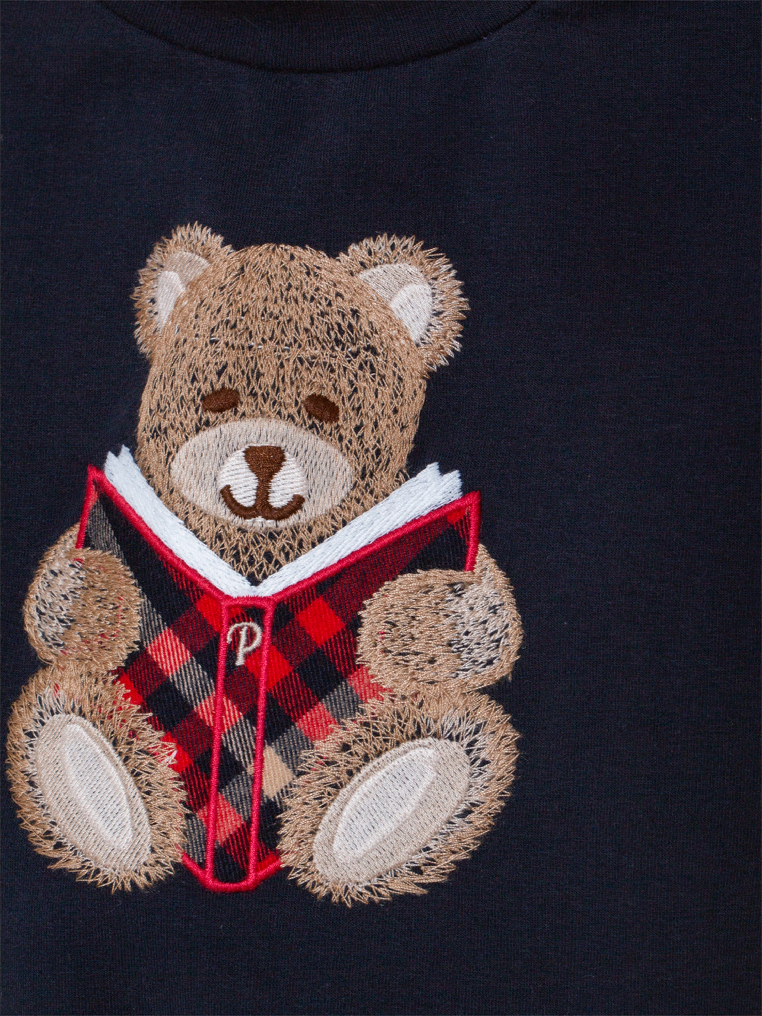 Baby Boys Teddy Bear Jumper in Navy