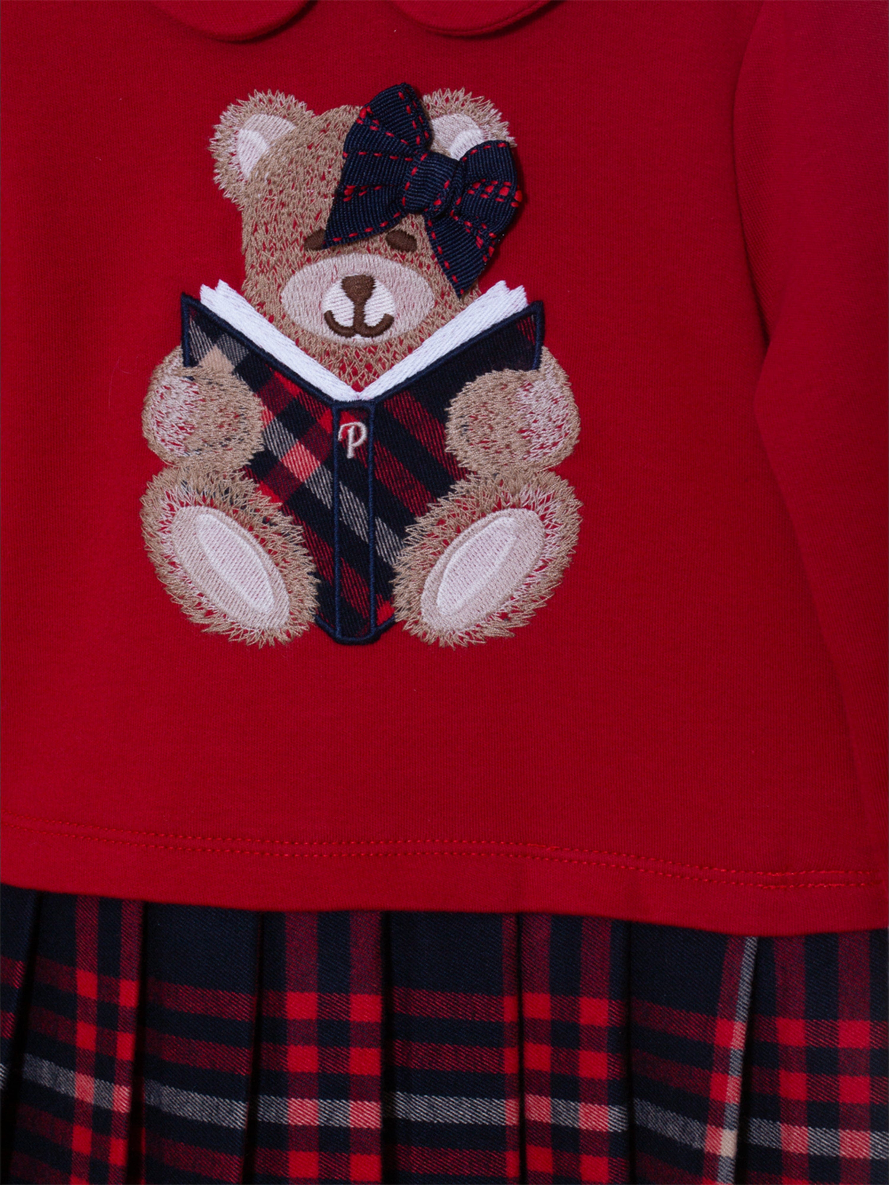 Baby Girls Teddy Bear Dress in Red