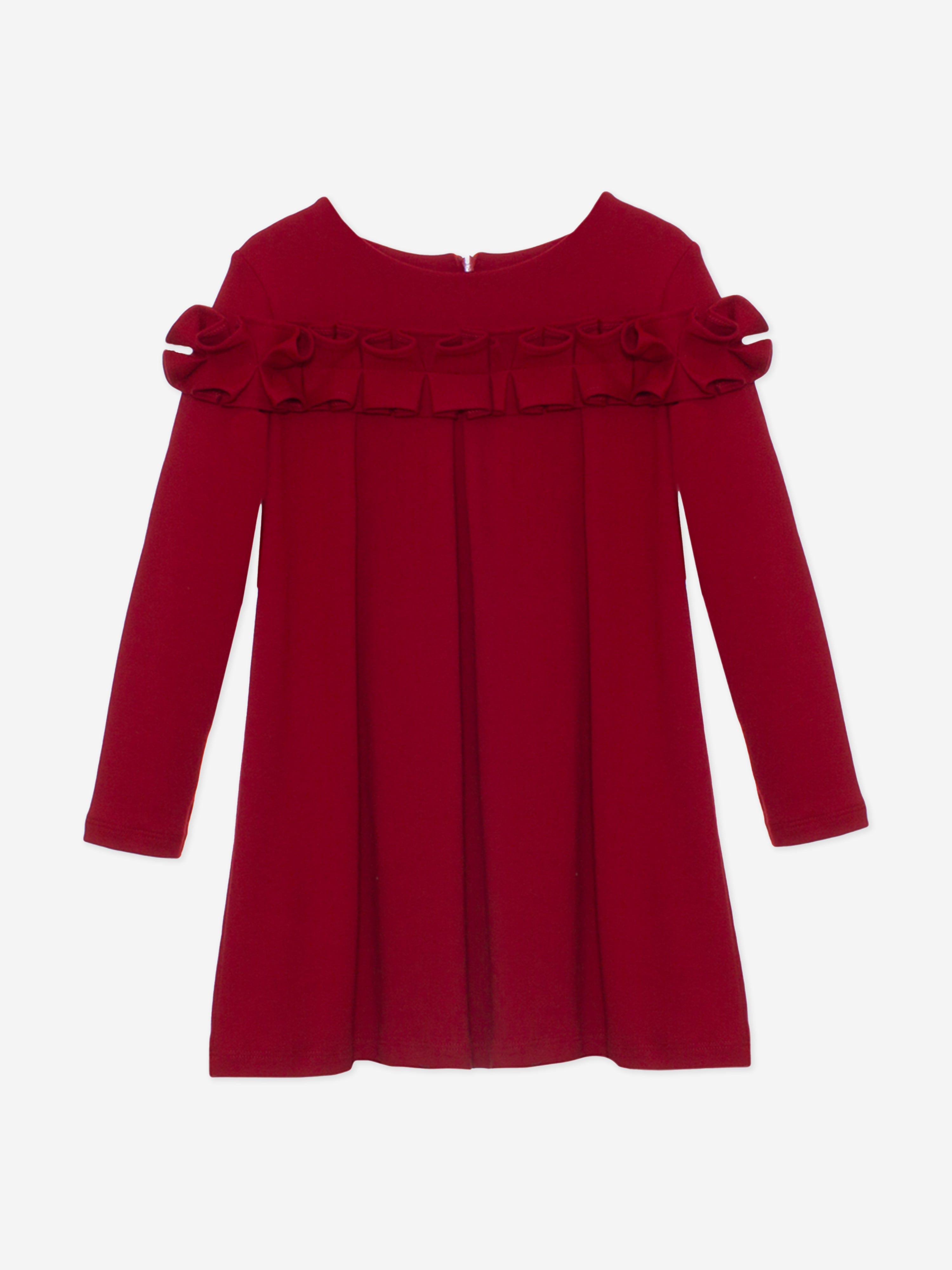 Girls Cotton Jersey Dress in Red