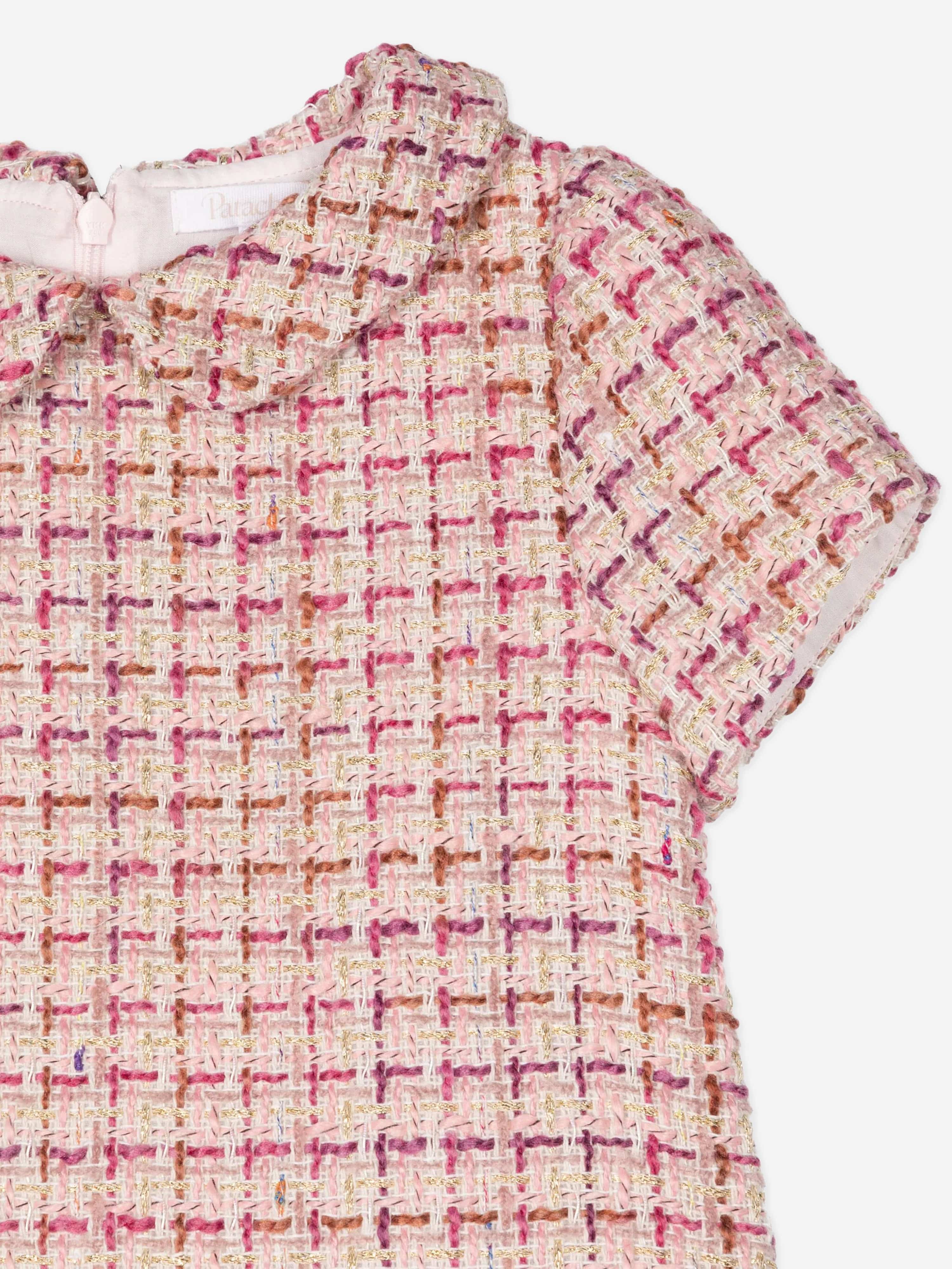 Girls Tweed Dress in Pink