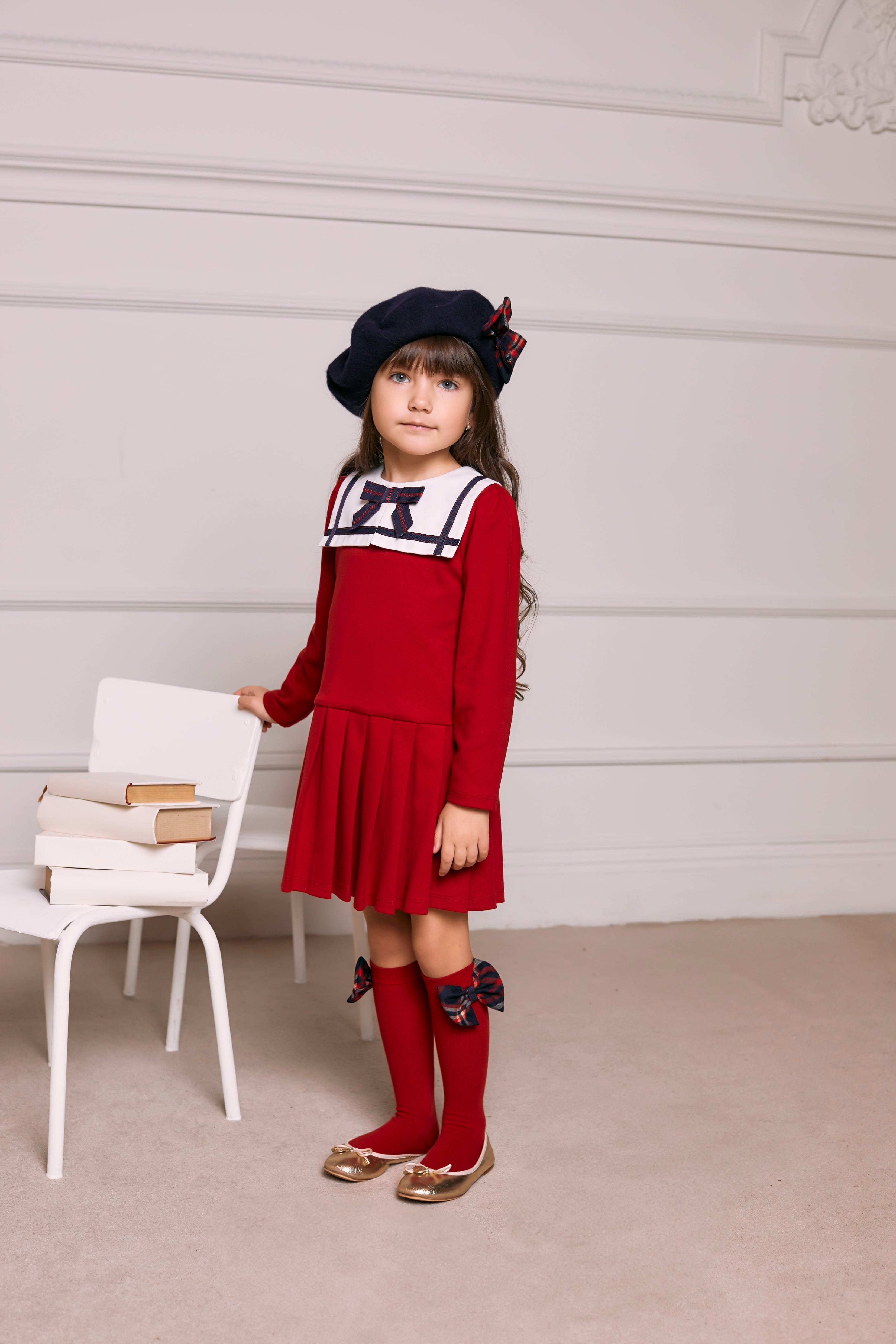 Baby Girls Sailor Dress in Red