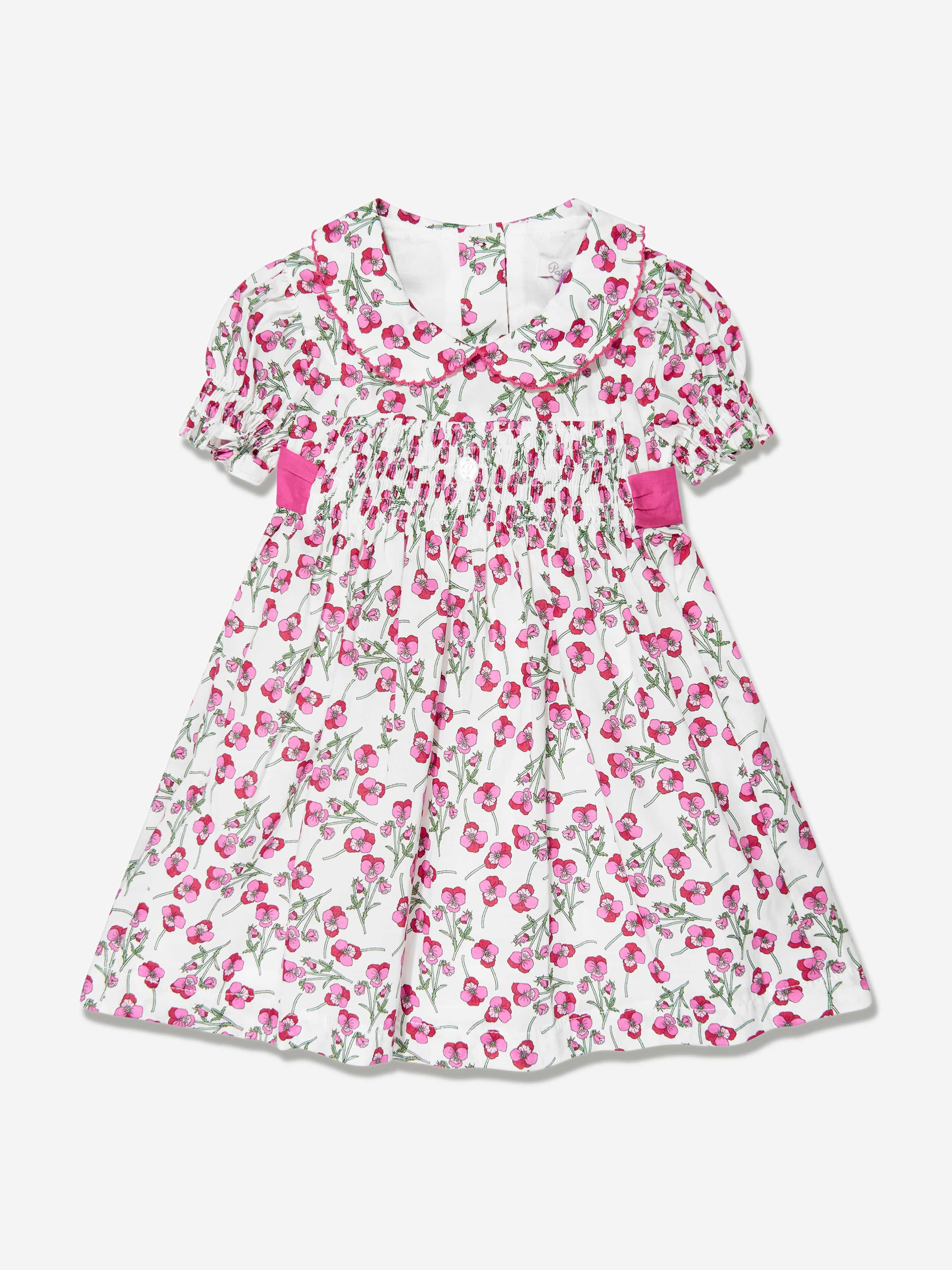 Patachou Baby Girls Spring Liberty Floral Dress in Pink