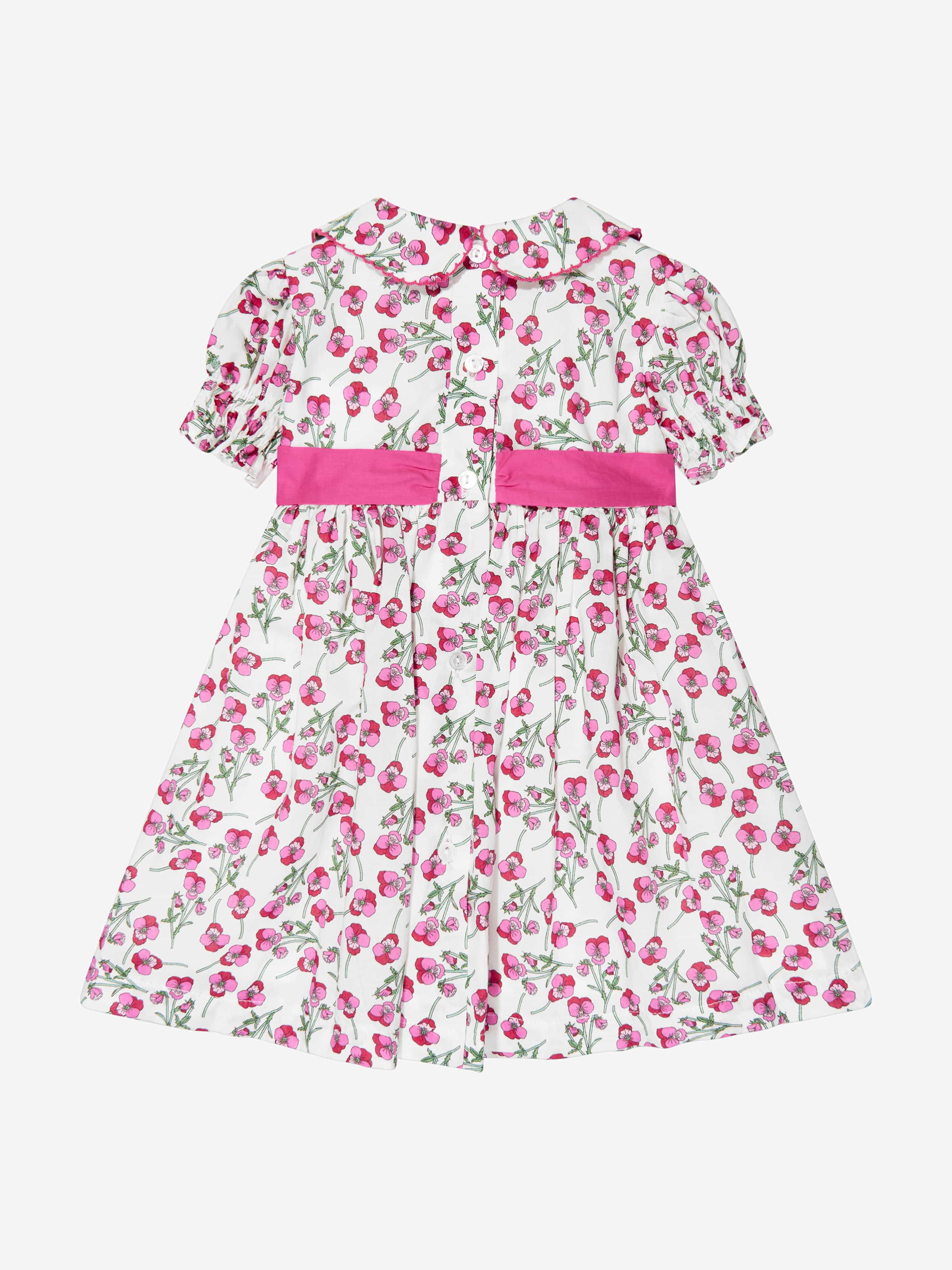 Patachou Baby Girls Spring Liberty Floral Dress in Pink