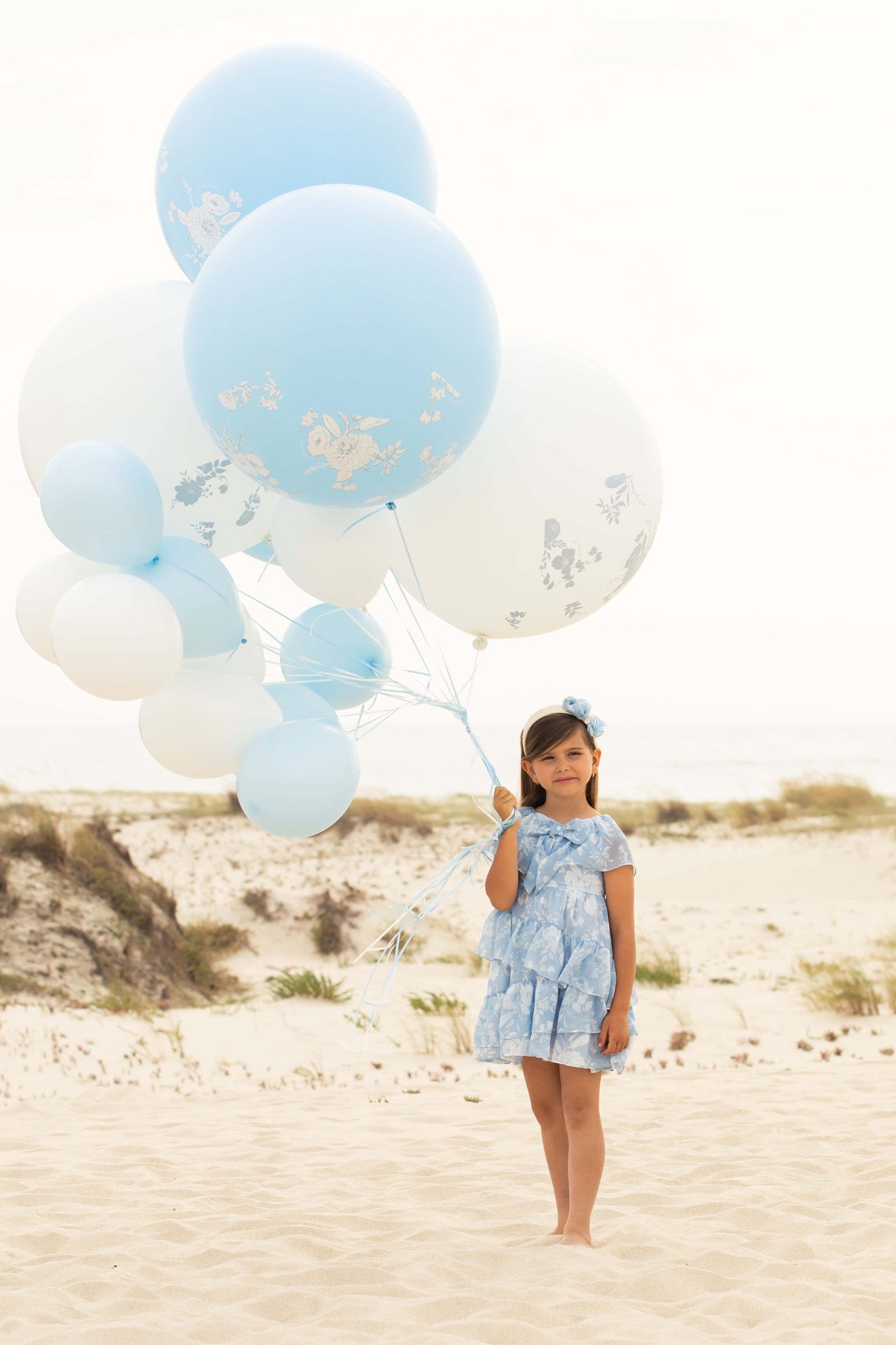 Patachou Girls Ruffle Dress in Blue