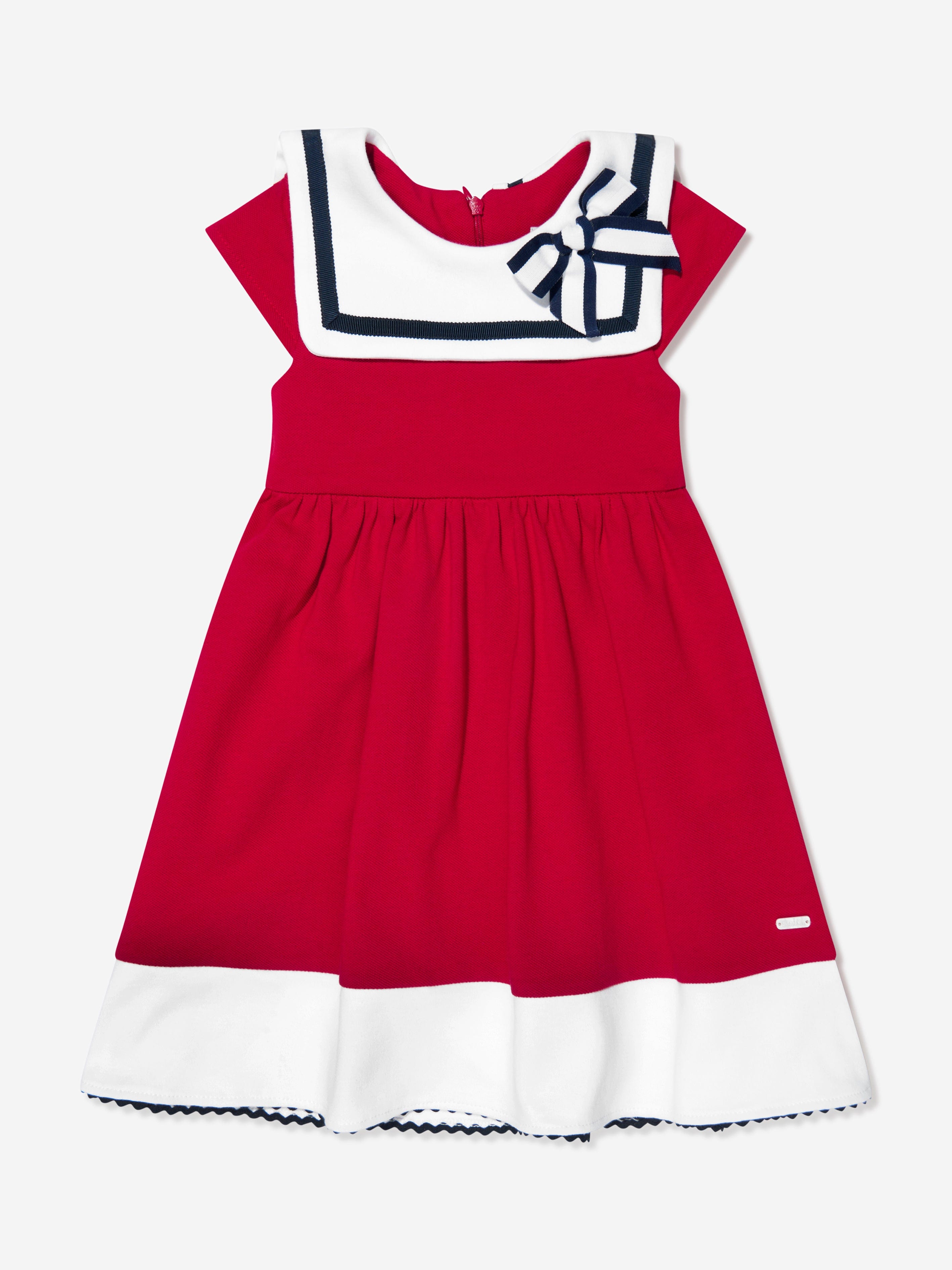 Patachou Girls Sailor Style Dress in Red