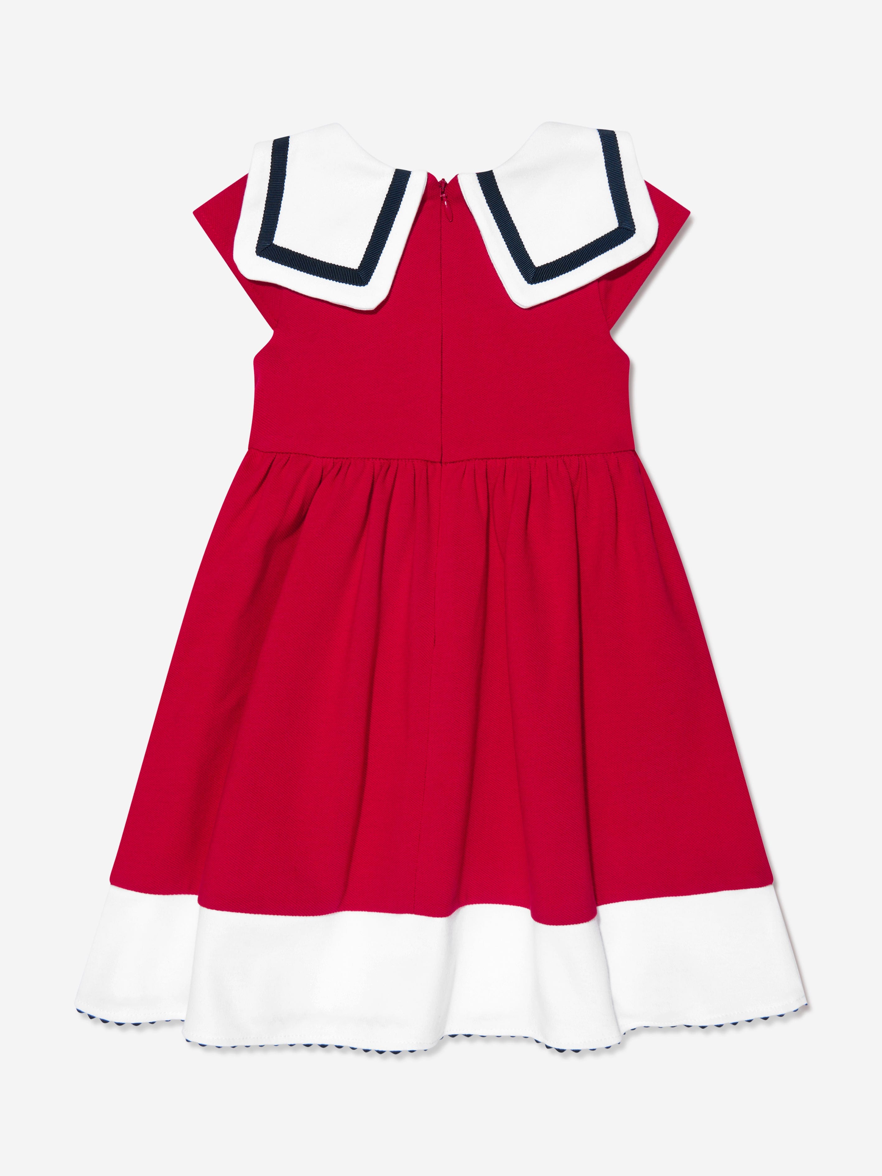 Patachou Girls Sailor Style Dress in Red