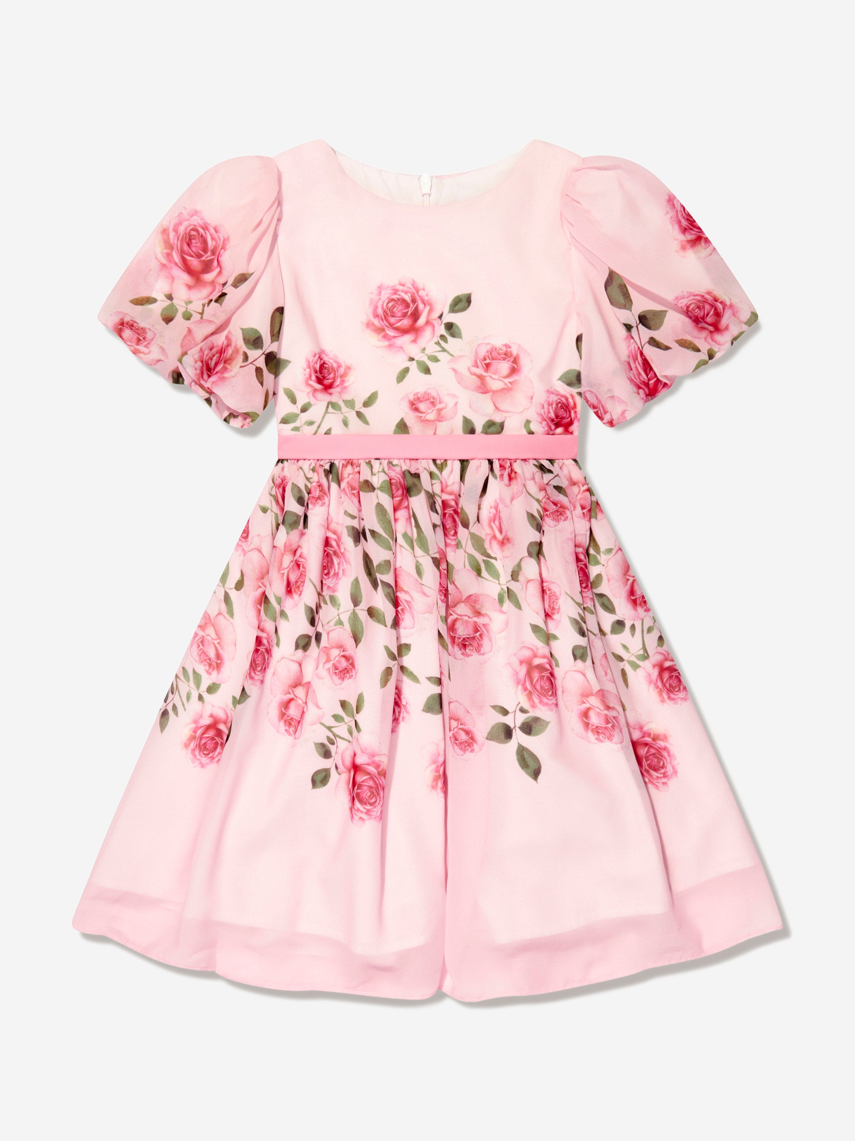 Patachou Girls Rosebud Print Dress in Pink